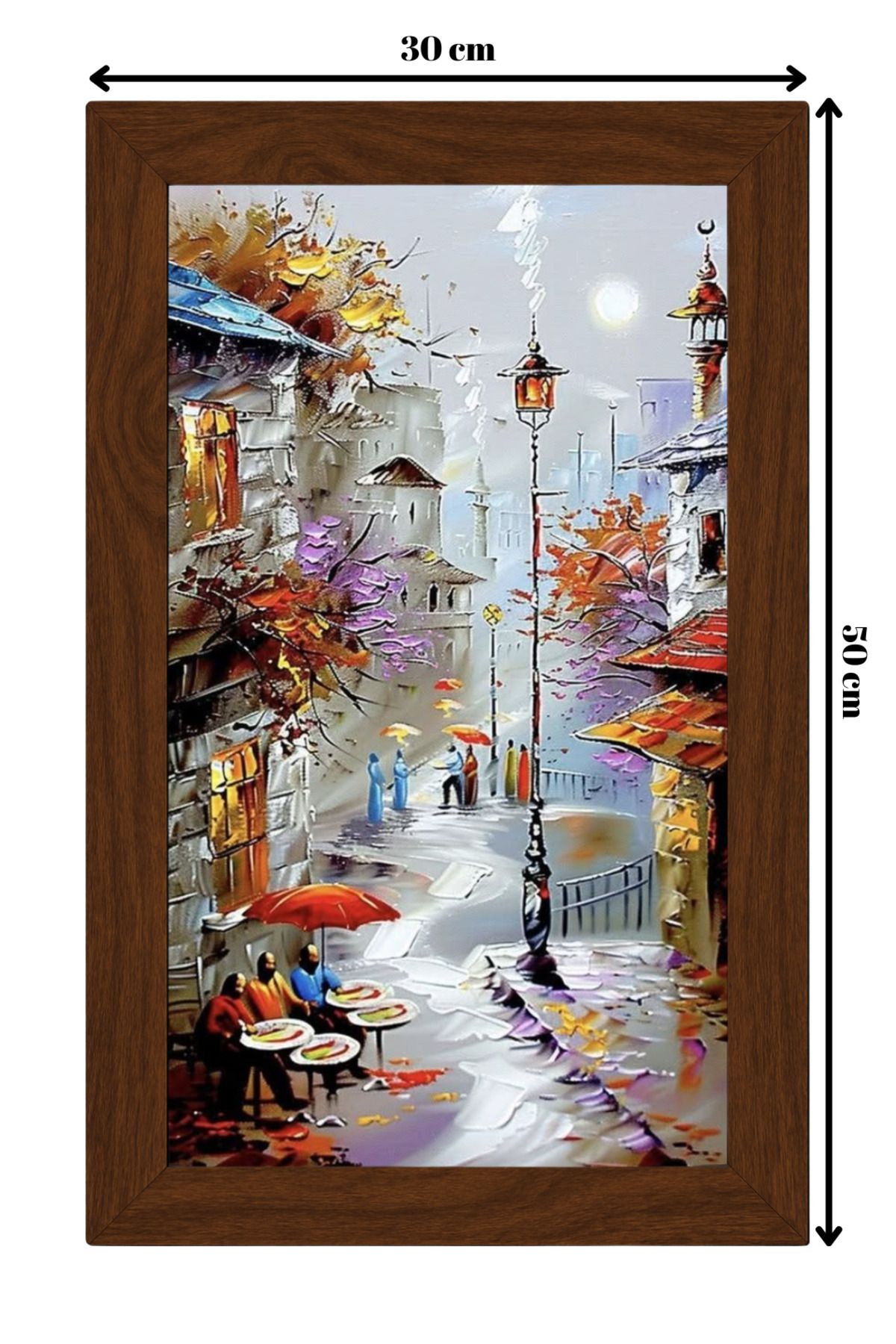 ColorCraft SERAMİK ÜZERİNE AHŞAP ÇERÇEVELİ 30x50cm TABLO NO:107