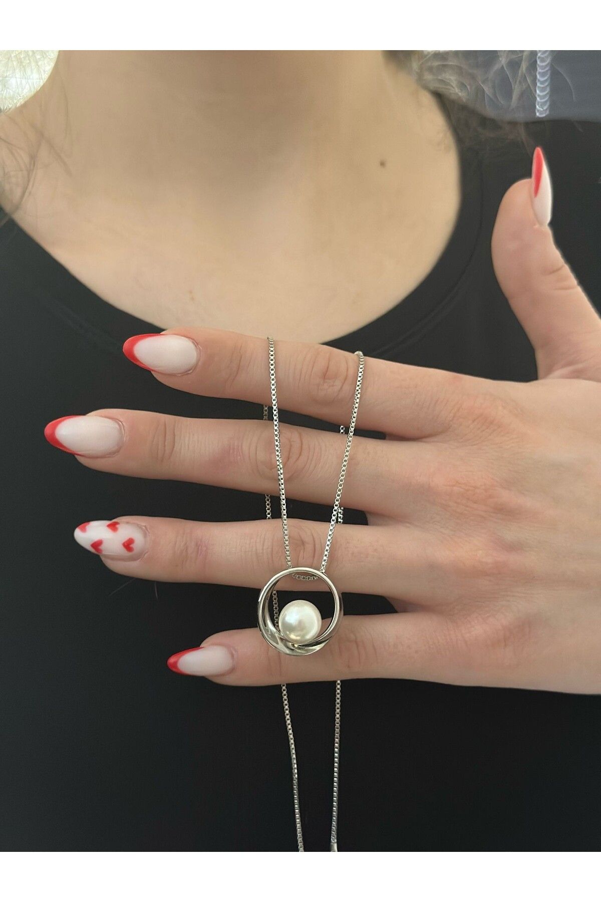 MyladyAccessoriess İnci Detay Çelik Kolye