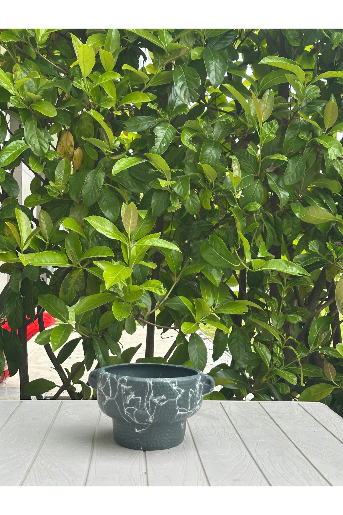 LAVİTTA mermer desenli modern şık tasarımlı seramik saksı vazo , 11 cm yükseklik 16 çap