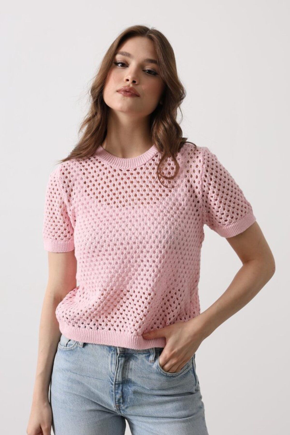 ARUZ MODA Triko - Pembe