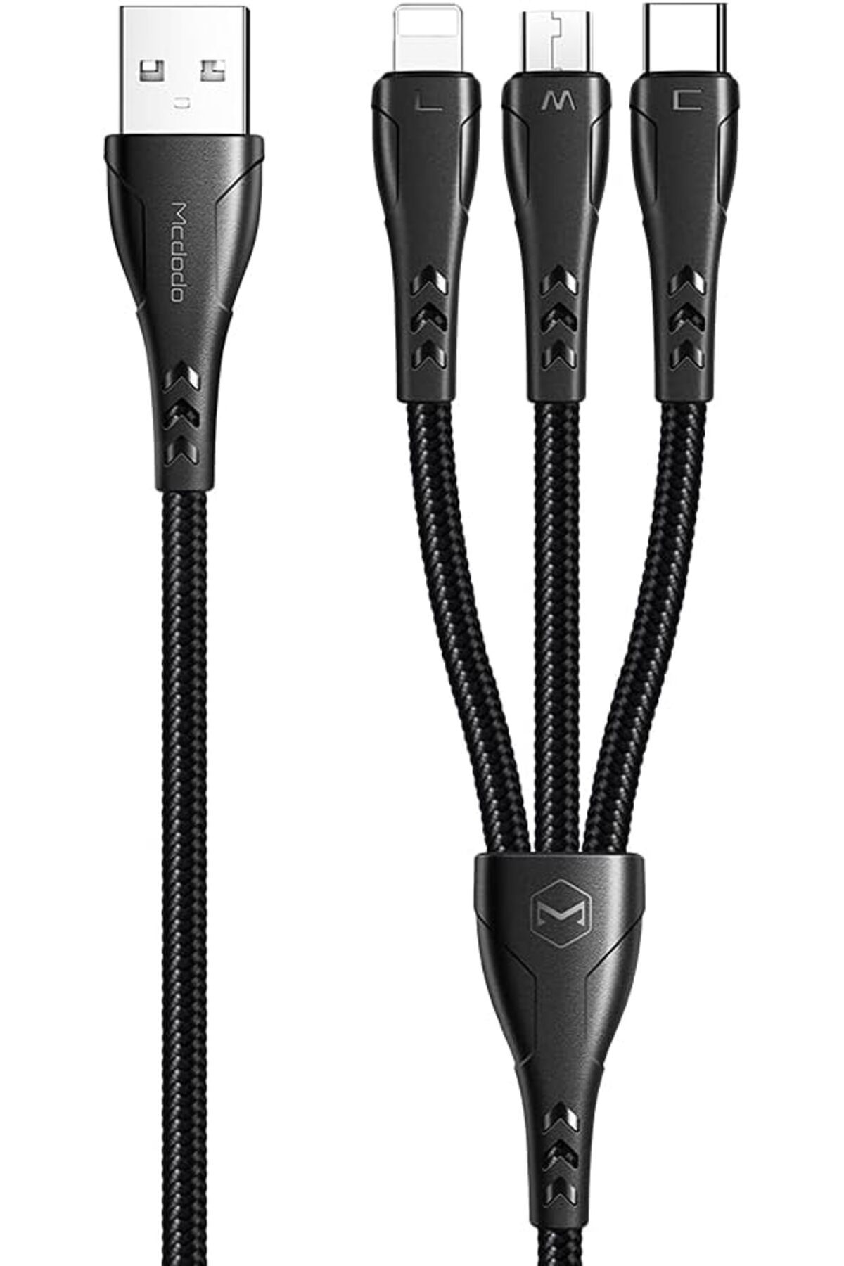 STOREMAX sellbuystore CA-6960 3in1 Lightning-Micro-Type-C Şarj Kablosu 3A 1.2m Siyah 1053513