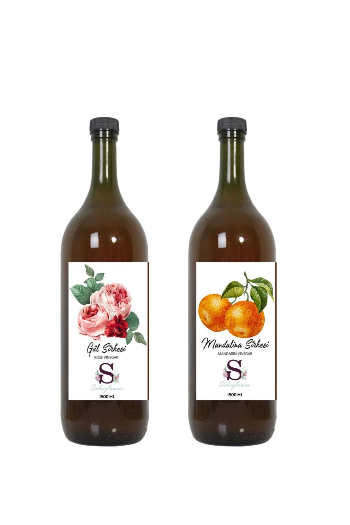 Süheylaana Doğal Gül Sirkesi 1500 Ml - Doğal Mandalina Sirkesi 1500 Ml