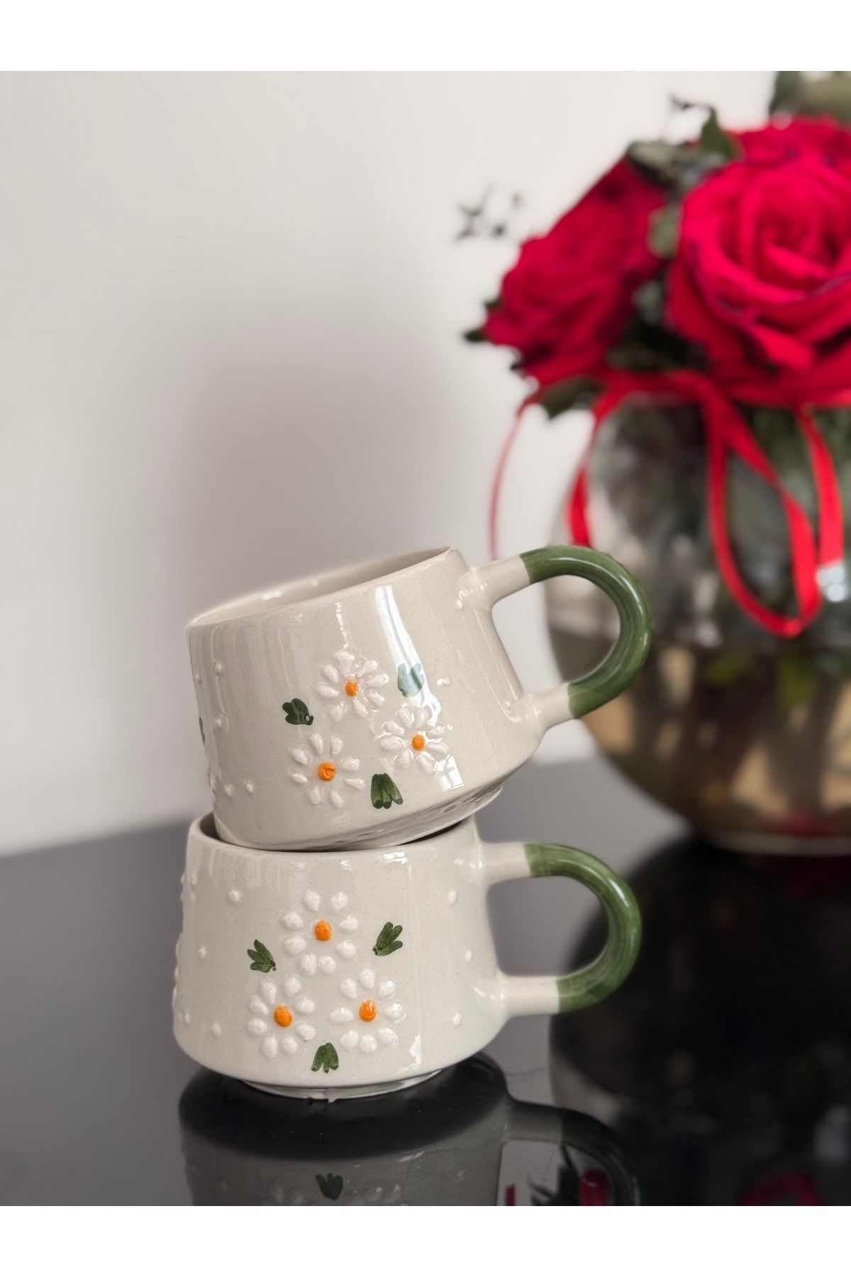 ema Seramik 2’Li Kahve Fincanı Kupa Mug Bardak 150 ml