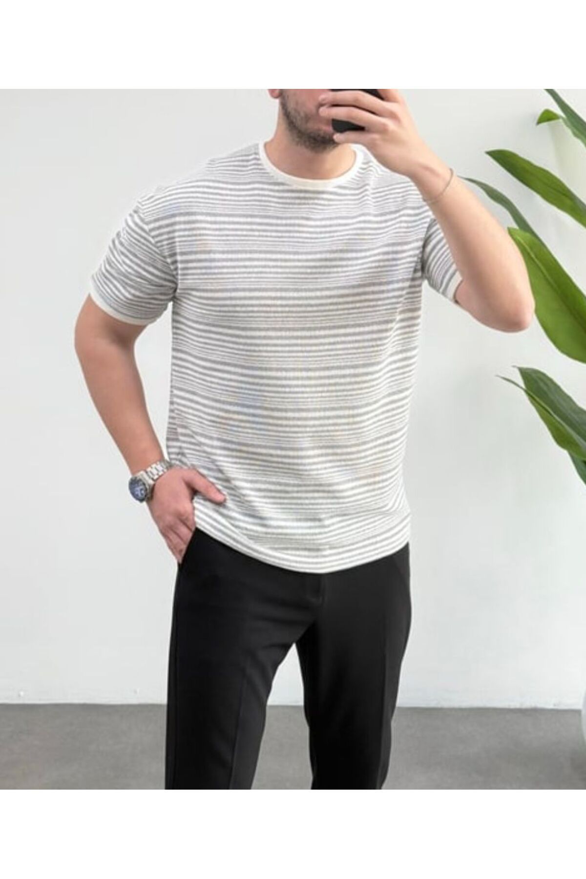 JACK CAPRİO Erkek Örme Regular Rahat Kesim Nefes Alan Terletme Yapmaz Yeni Sezon T-shirt