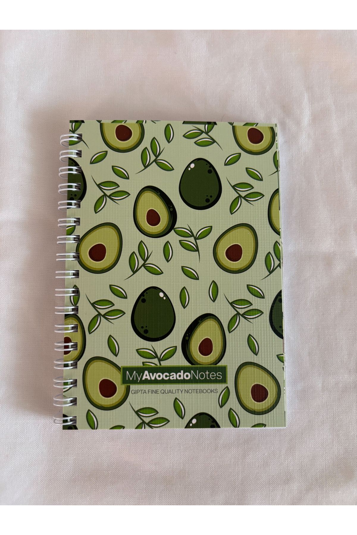 Gıpta-Avocado A6 Cardboard Cover Spiral Notebook, 3 Different Patterns 1 Piece 2