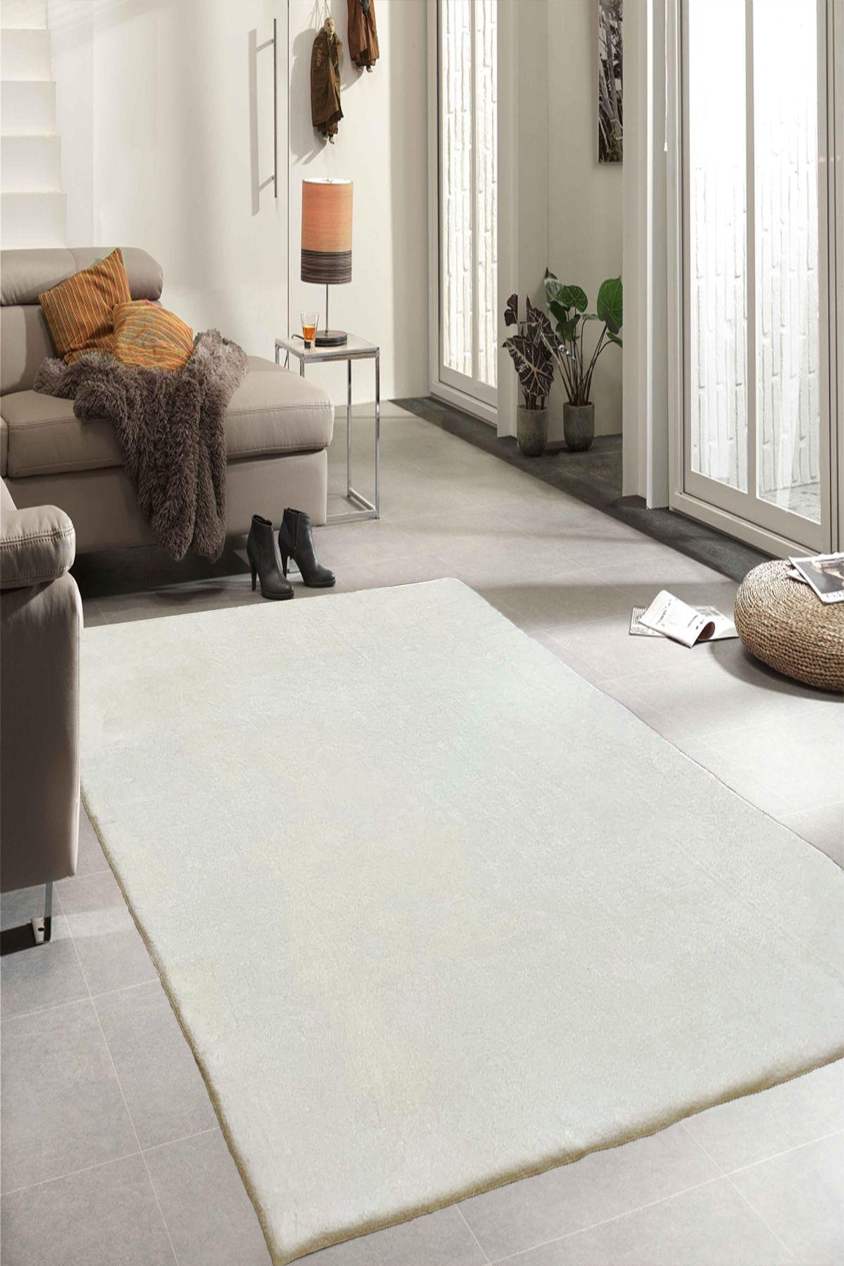 G&C HOME-WELSOFT Husă de covor elastică umflată de pluș cu textura moale 4