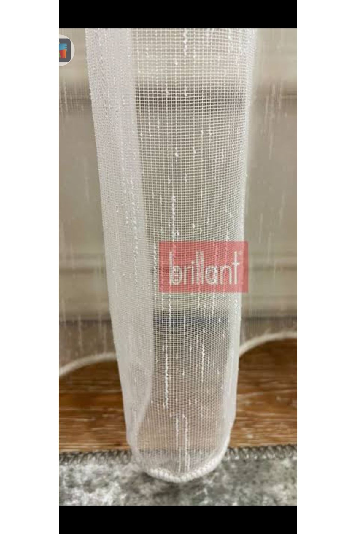 Store Brillanthome Şantuklu Tül Perde normal pile.