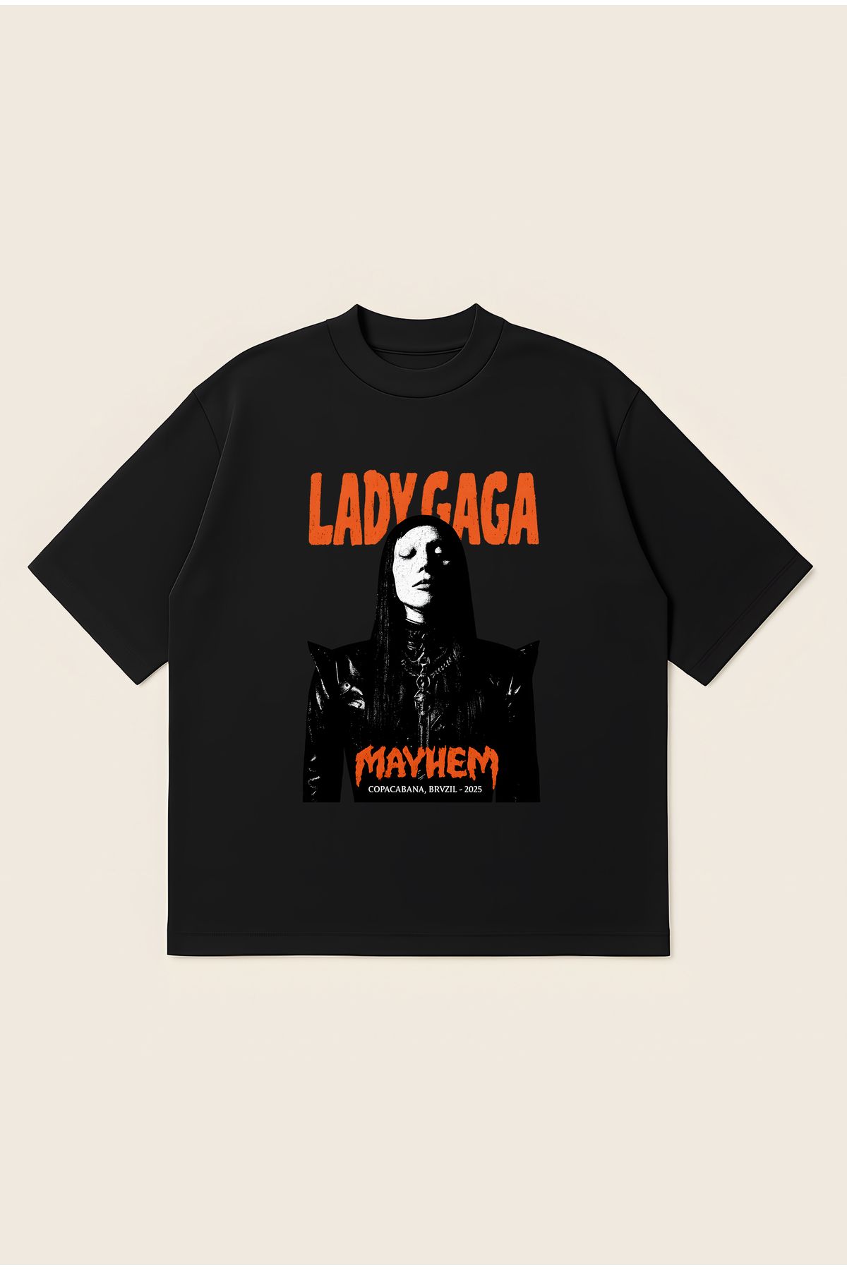 Moon Dancer Lady Gaga Unisex Oversize Baskılı Boxy Fit Kalın Kumaşlı T-shirt