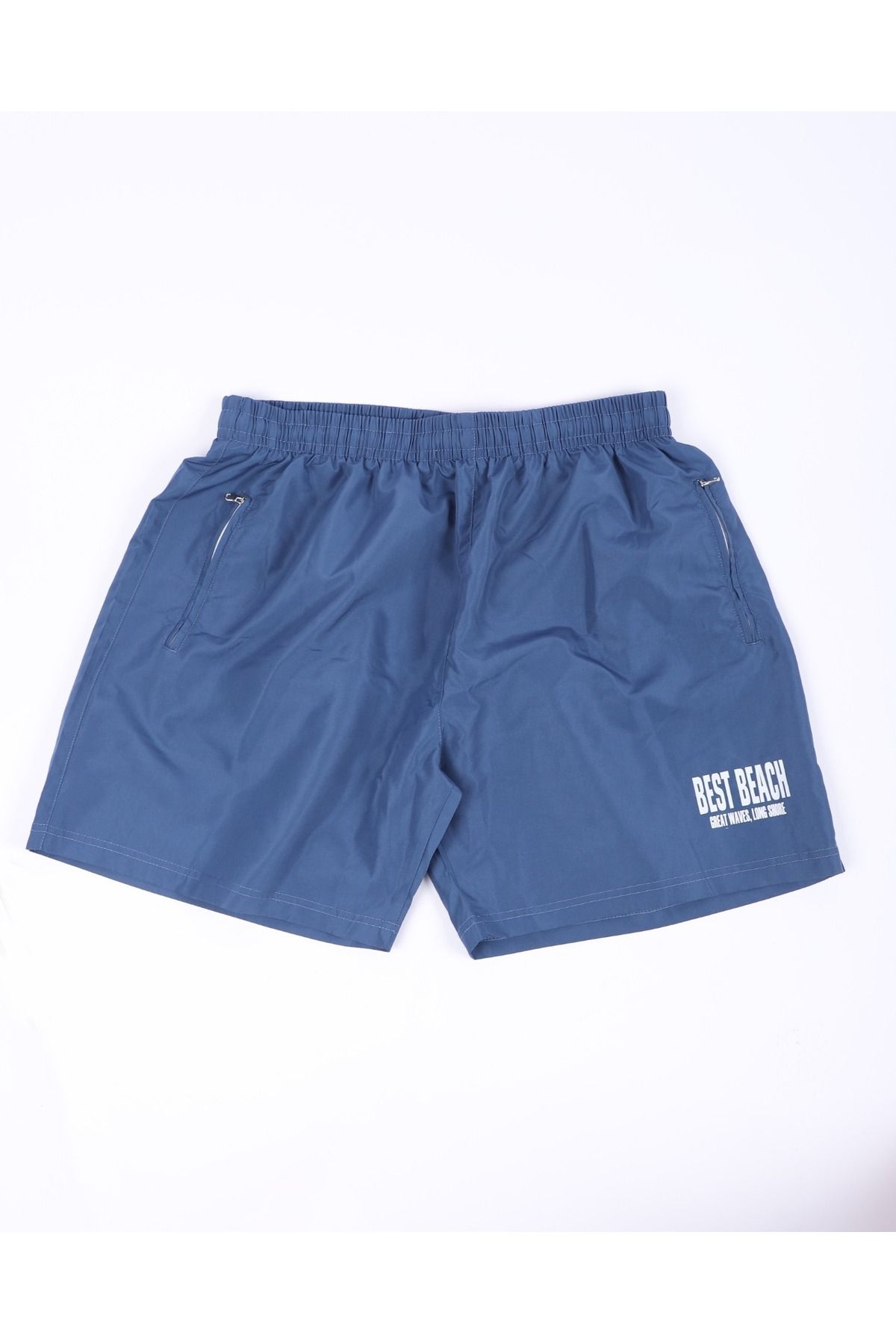 Lio20 Erkek Büyük Beden Deniz Havuz Şortu-Lacivert-3XL-6XL Arası