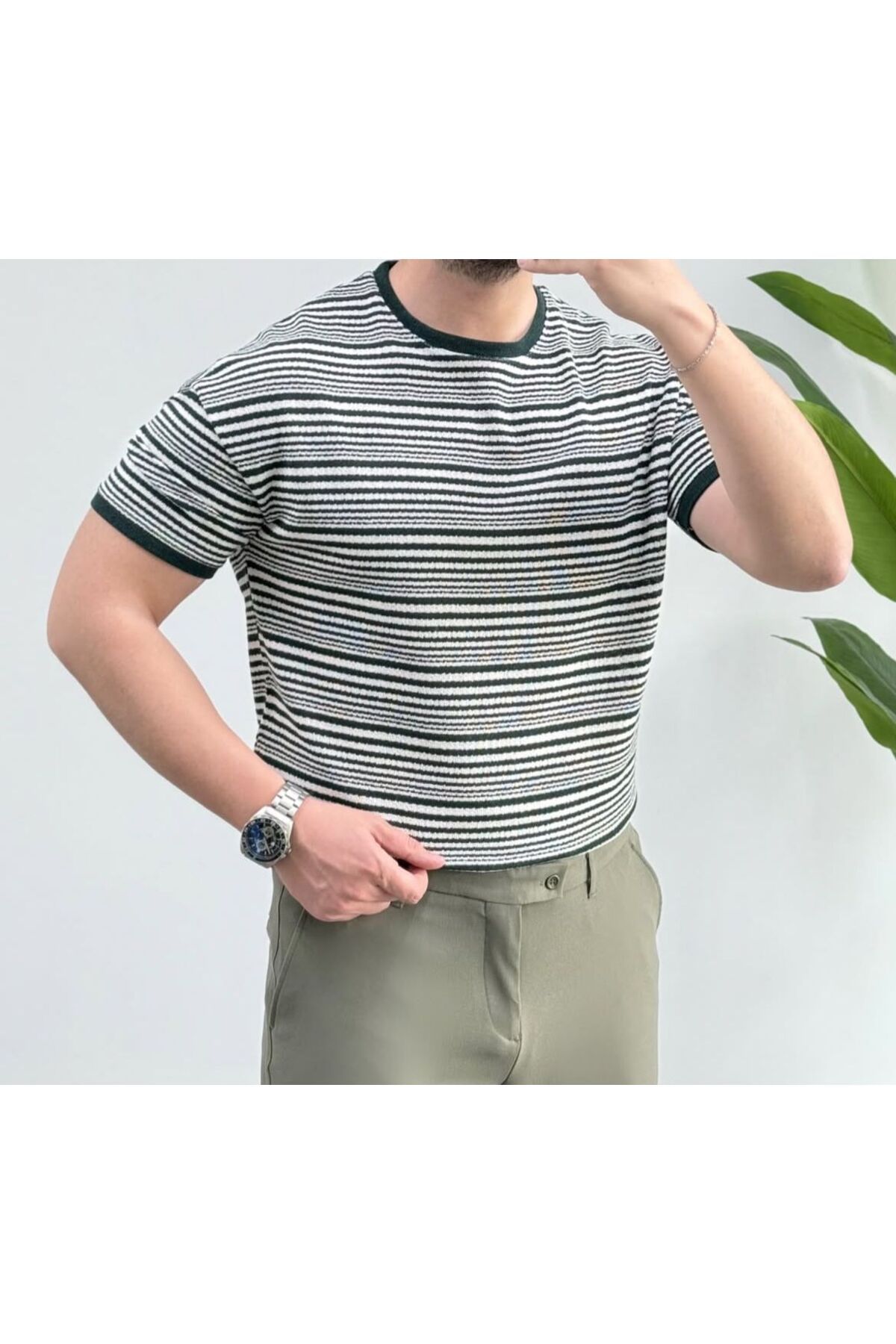 JACK CAPRİO Erkek Örme Regular Rahat Kesim Nefes Alan Terletme Yapmaz Yeni Sezon T-shirt