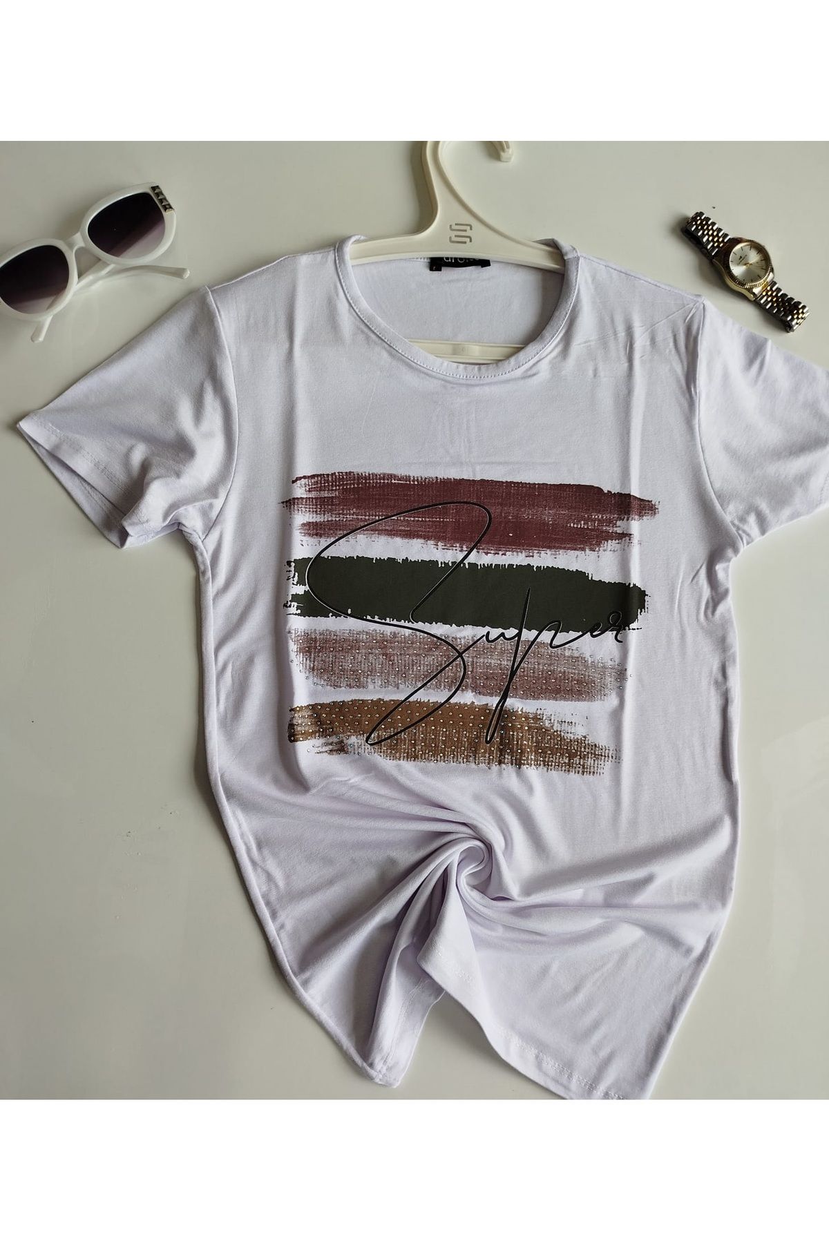 e-Btk Giyim Beyaz T-Shirt