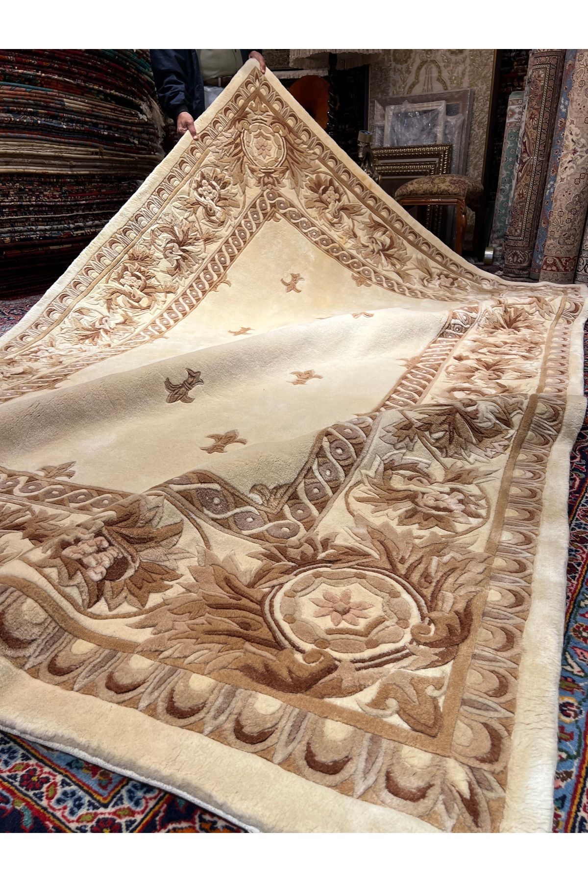 RD RAMAZAN DAĞ EL HALI SANATI El Dokuma kabartmalı Çin Halısıdır Birinci Sınıf Kalite Ebat 300x200