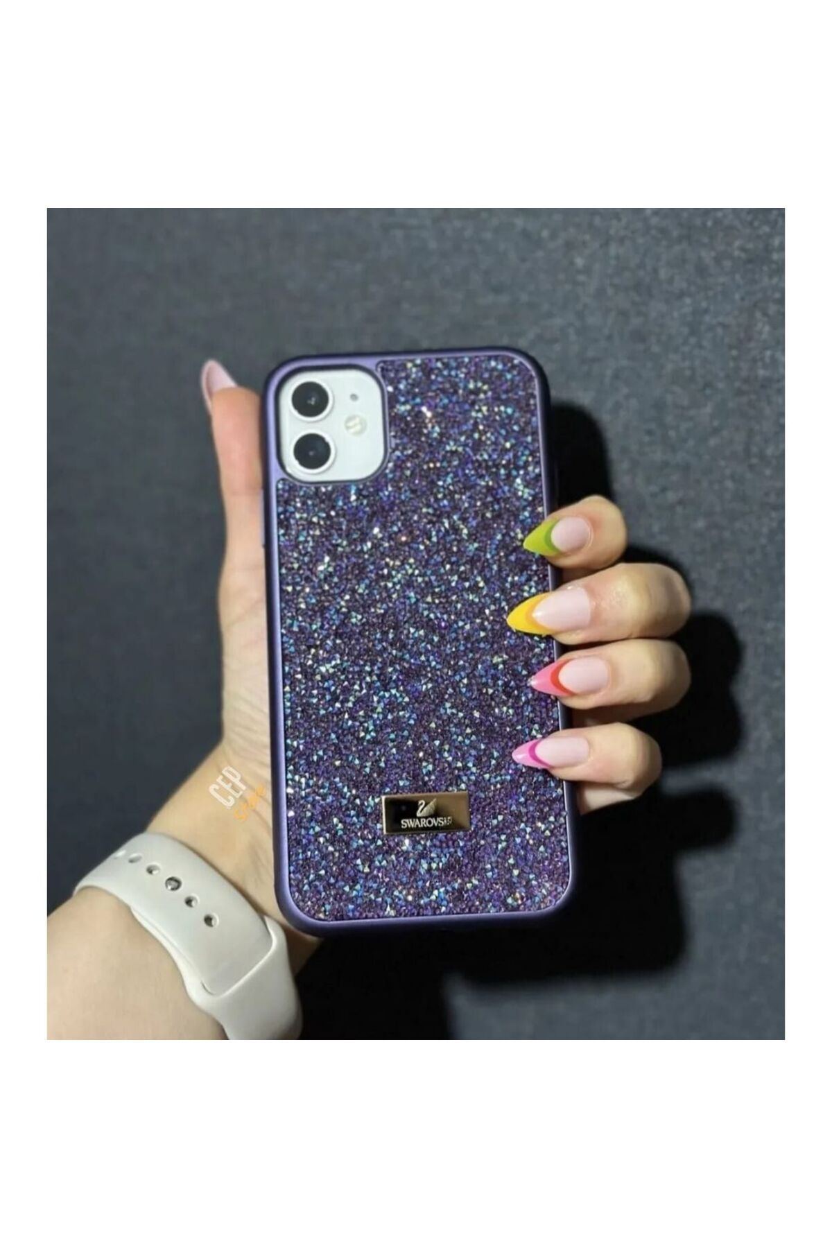 CPSTORE Samsung Galaxy S21FE Uyumlu Parıltılı Işıltılı Taşlı Lüks Darbeye Karşı Koruyucu Kılıf