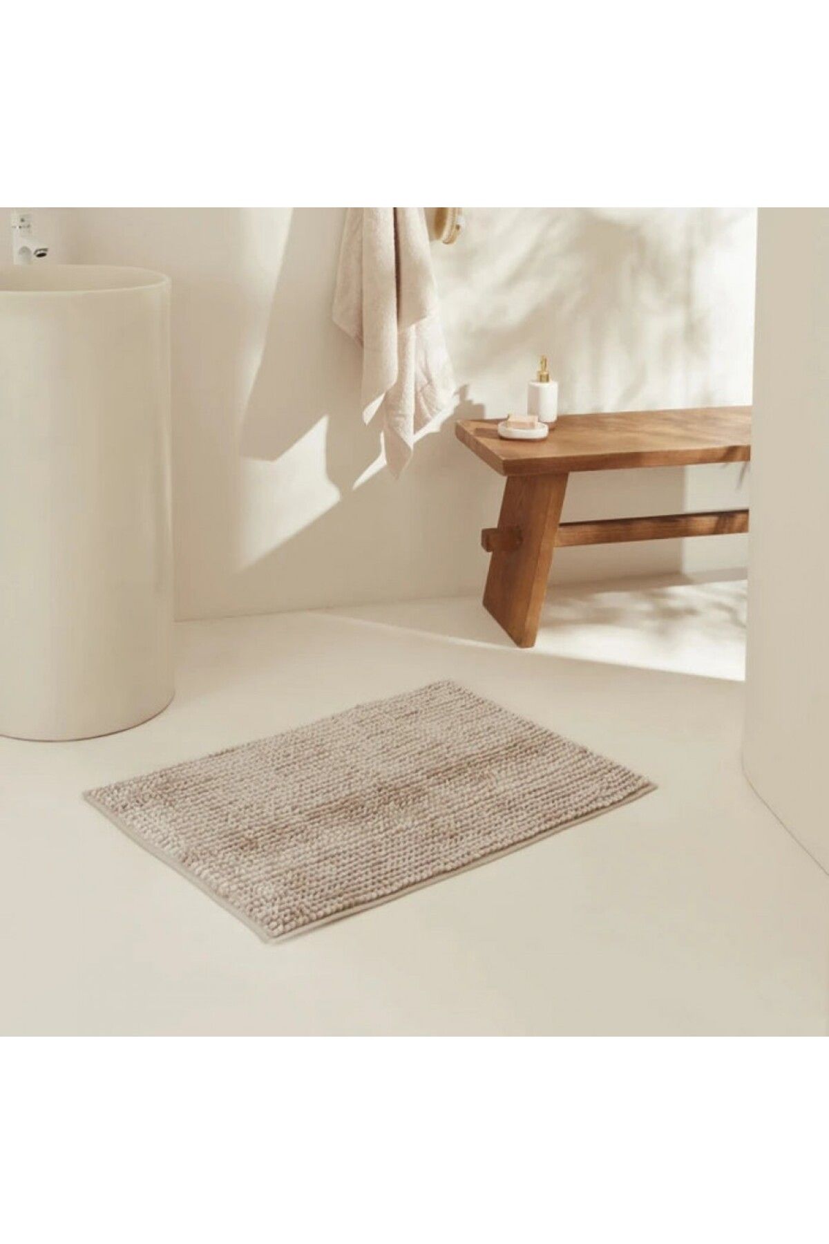 Karaca Home Jules Makarna Badezimmermatte Beige 60x90 Cm - One Size
