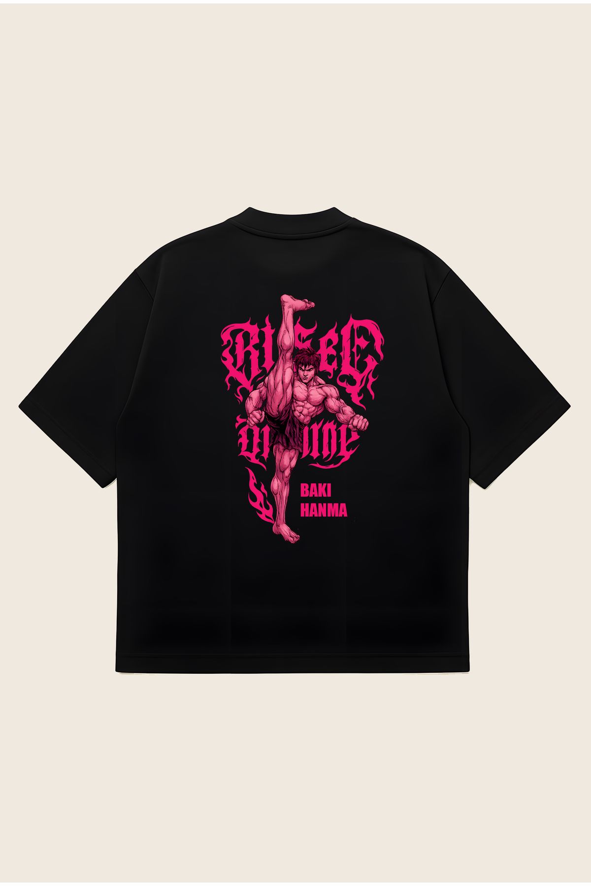Moon Dancer Bakı Hanma Unisex Oversize Baskılı Boxy Fit Kalın Kumaşlı T-shirt