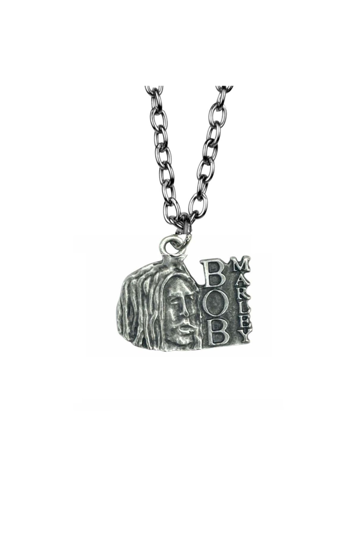 Herşey Nota Bob Marley Kolyesi – 60 cm Metal Zincirli, Unisex Reggae Ruhunu Taşıyan Aksesuar