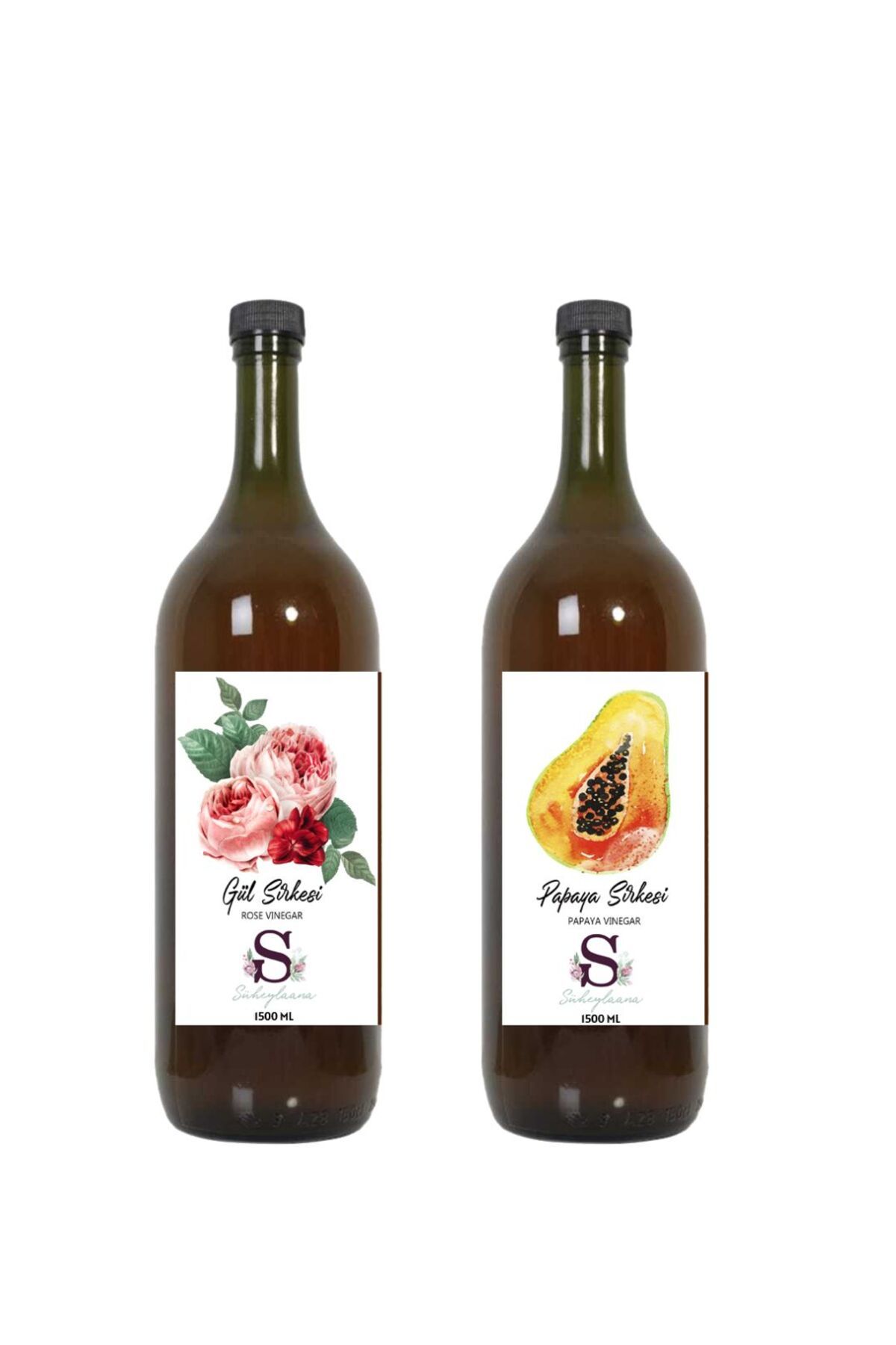 Süheylaana Doğal Gül Sirkesi 1500 Ml - Doğal Papaya Sirkesi 1500 Ml