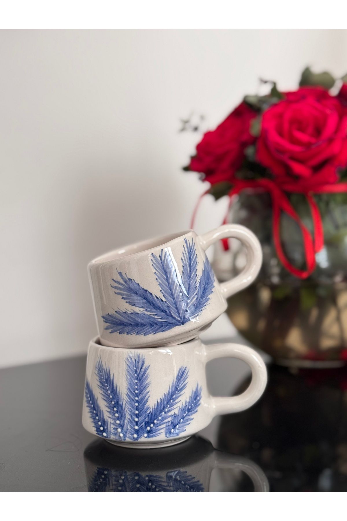ema Seramik 2’Li Kahve Fincanı Kupa Mug Bardak 150 ml