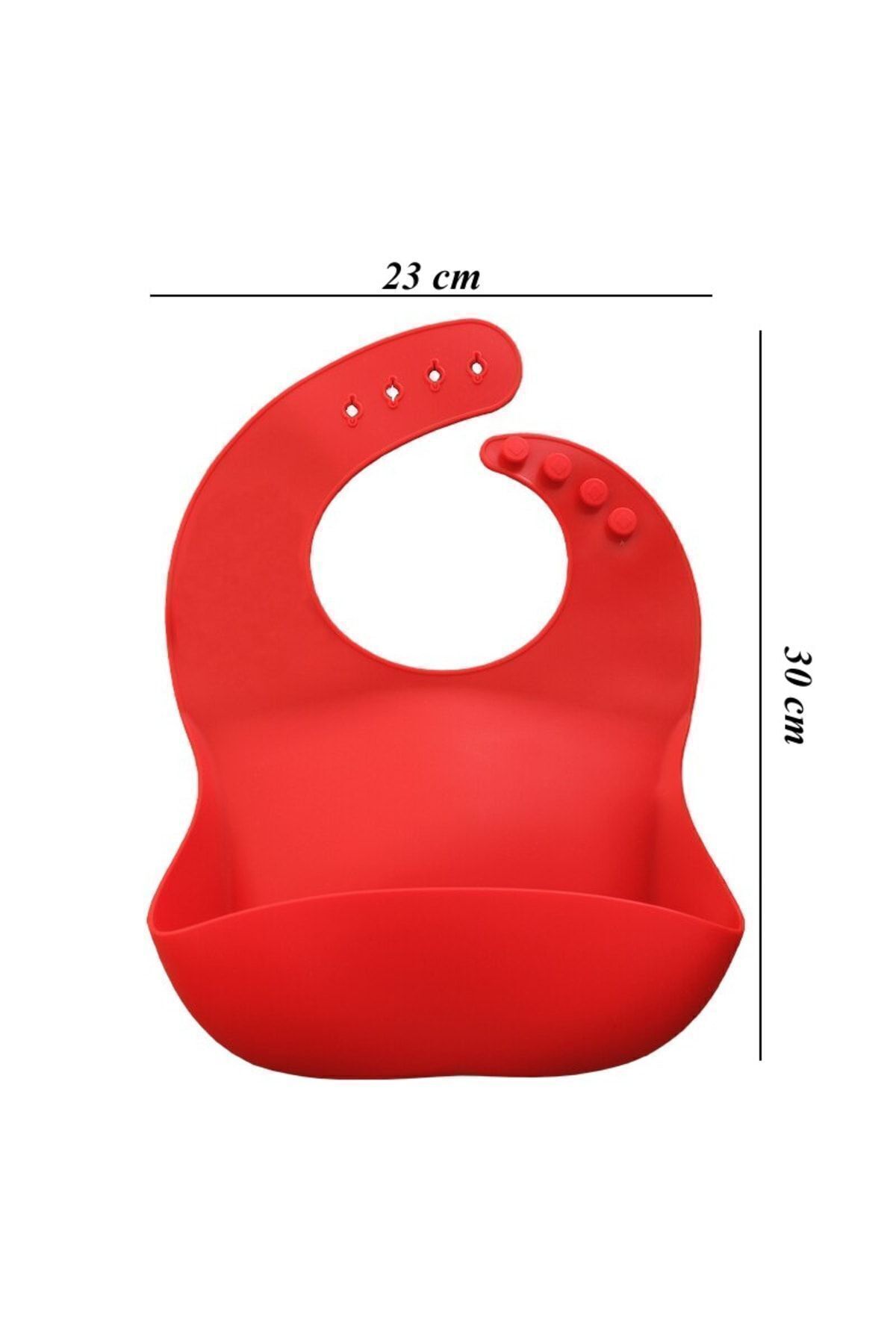 jojobebek Silikon Beslenme Seti Silikon Vakumlu Kapaklı Mama Kase , Silikon Önlük, Çatal-kaşık / Kırmızı fotoğrafı 4 (önizleme)