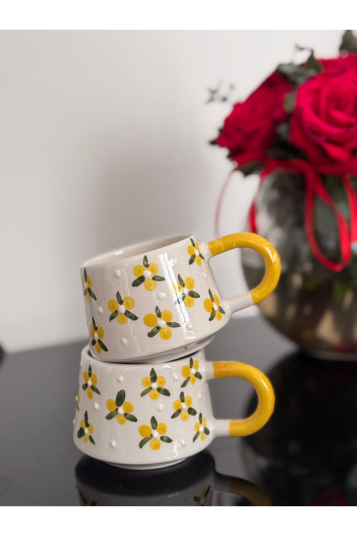 ema Seramik 2’Li Kahve Fincanı Kupa Mug Bardak 150 ml
