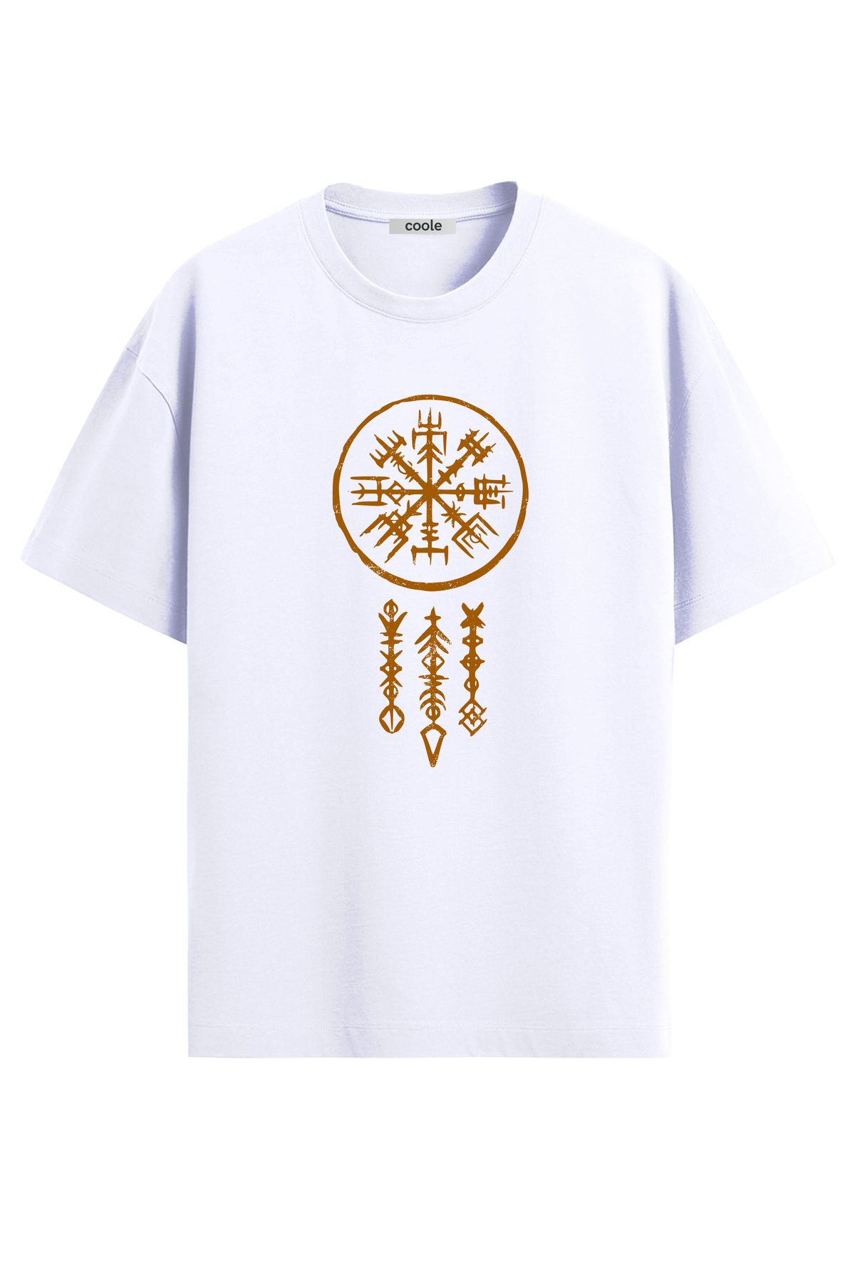 COOLE Erkek Viking Serisi Vegvisir Baskılı Regular Kalıp T-Shirt
