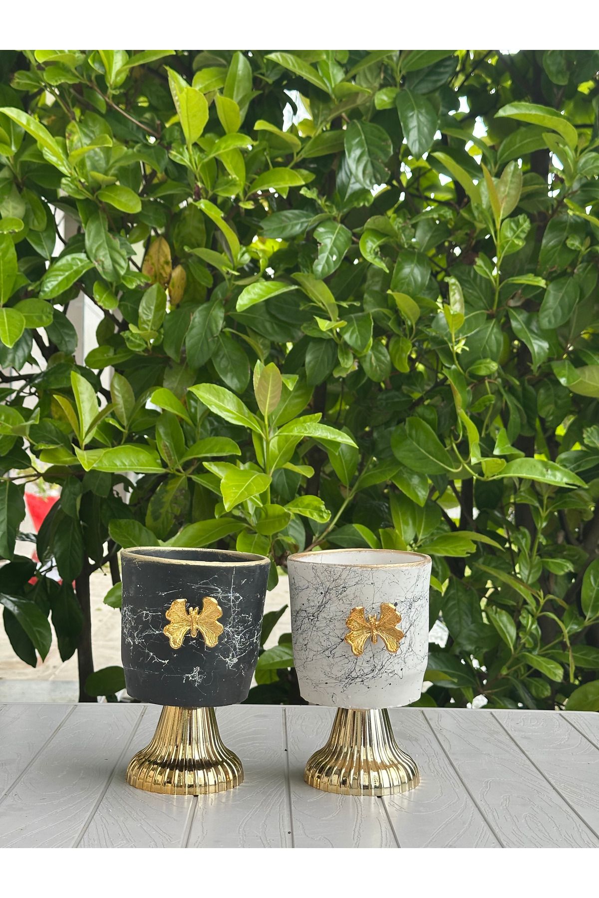 LAVİTTA seramik saksı mermer desenli detaylı 20cm yükseklik , 13cm çap (1 adet )