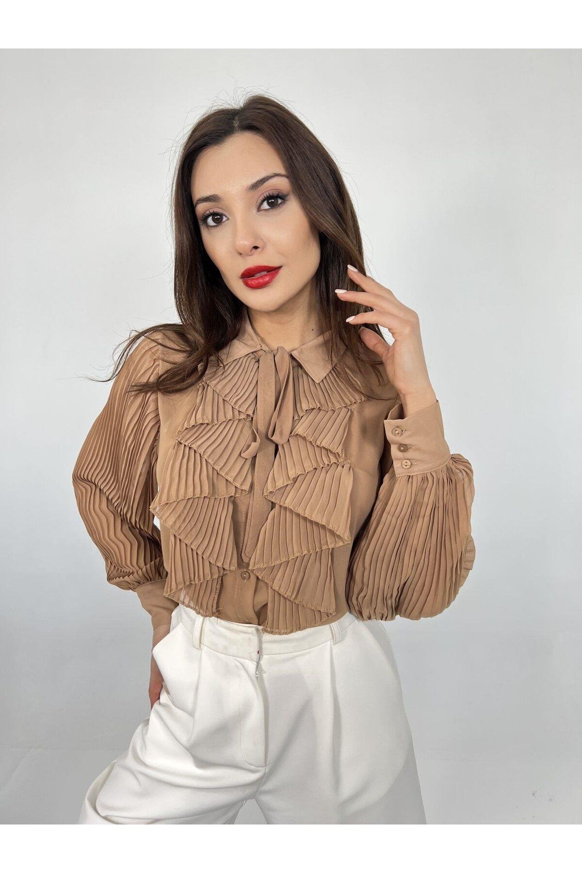 ARUZ MODA 5535 GÖMLEK-VİZON