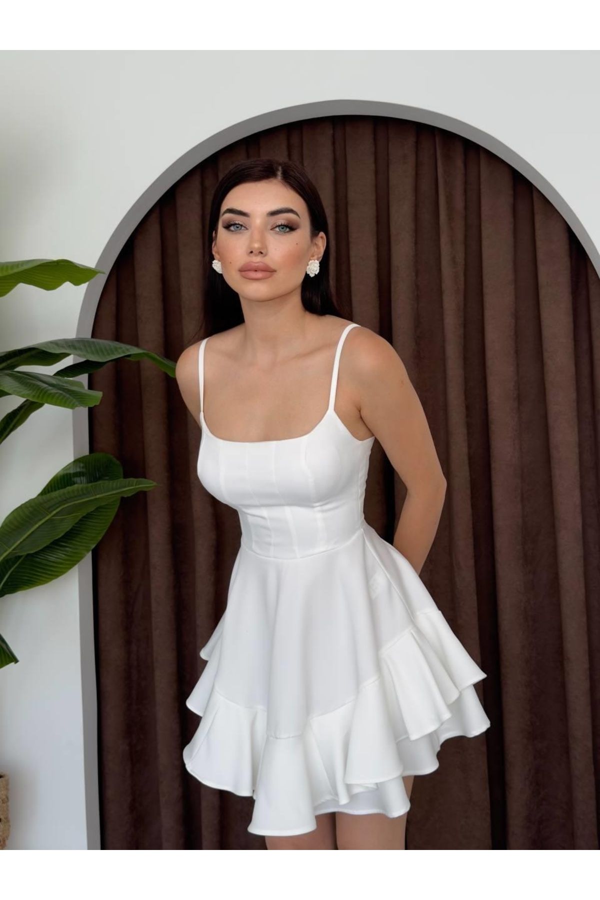 ARUZ MODA Common İp Askılı Elbise