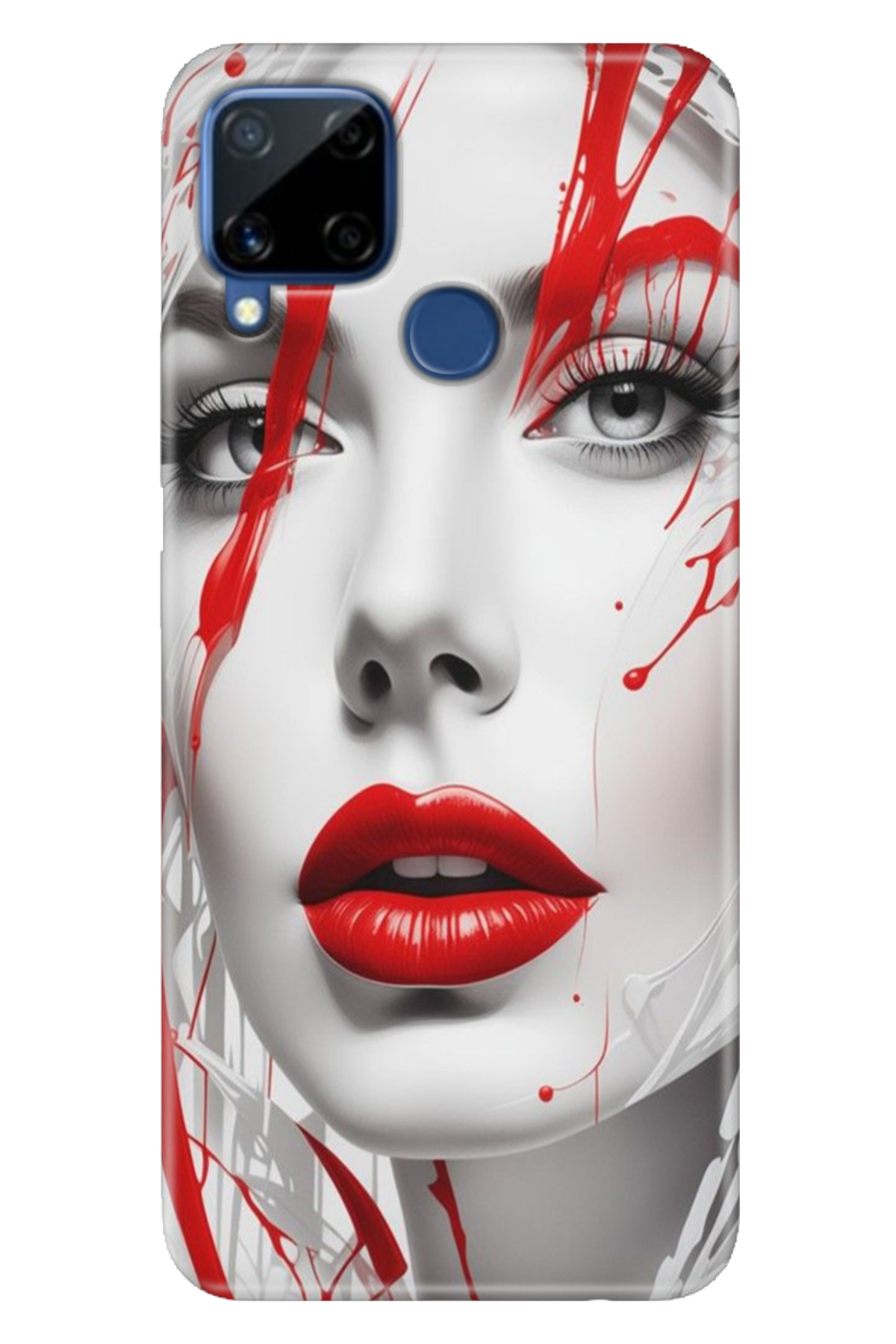 Realme C15 Sheath Pattern Silicone Color TPU UV Lady