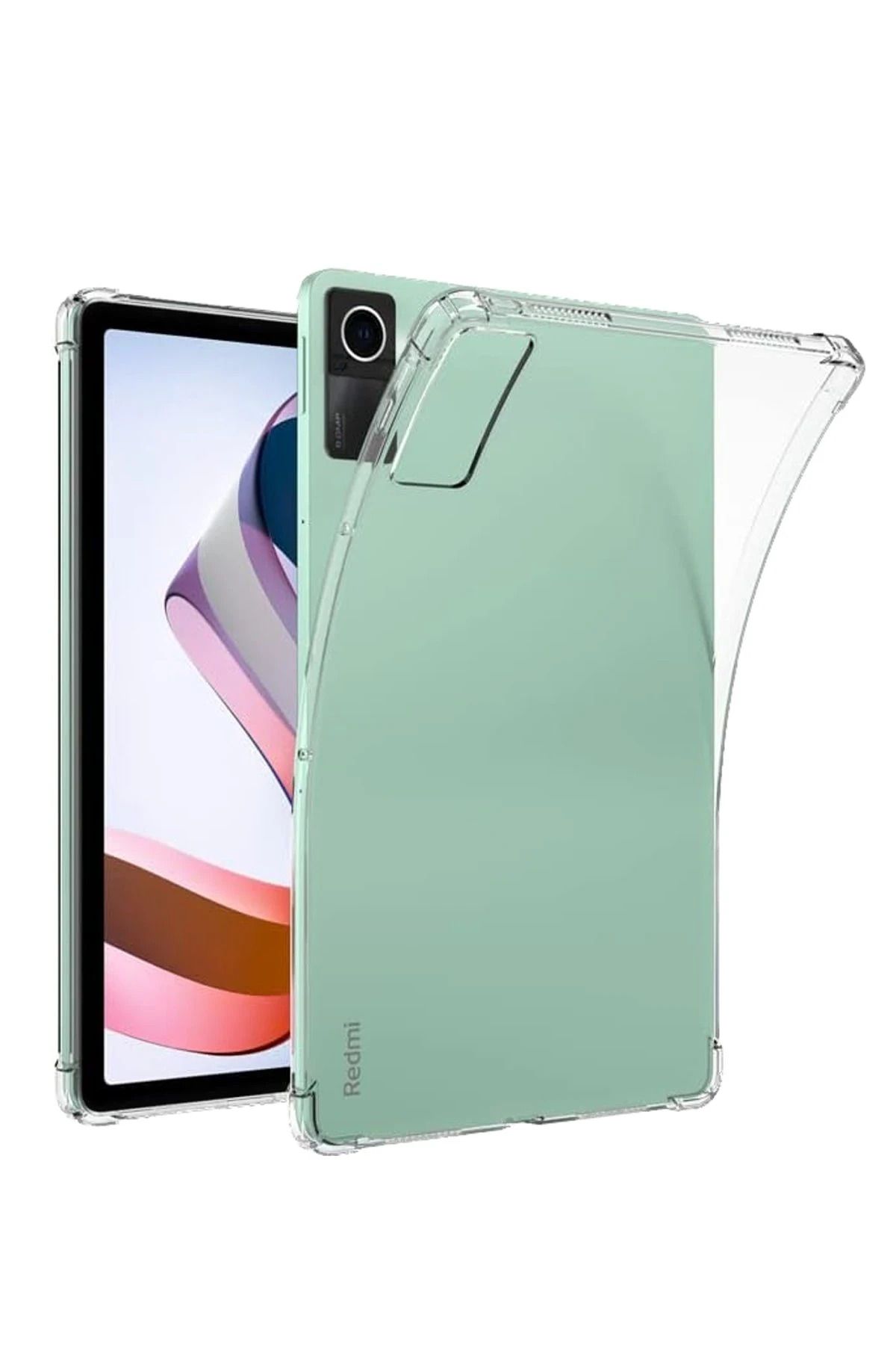 NewFace Xiaomi Redmi Pad SE Kılıf Anti Şeffaf Tablet Silikon - Şeffaf MRAYD
