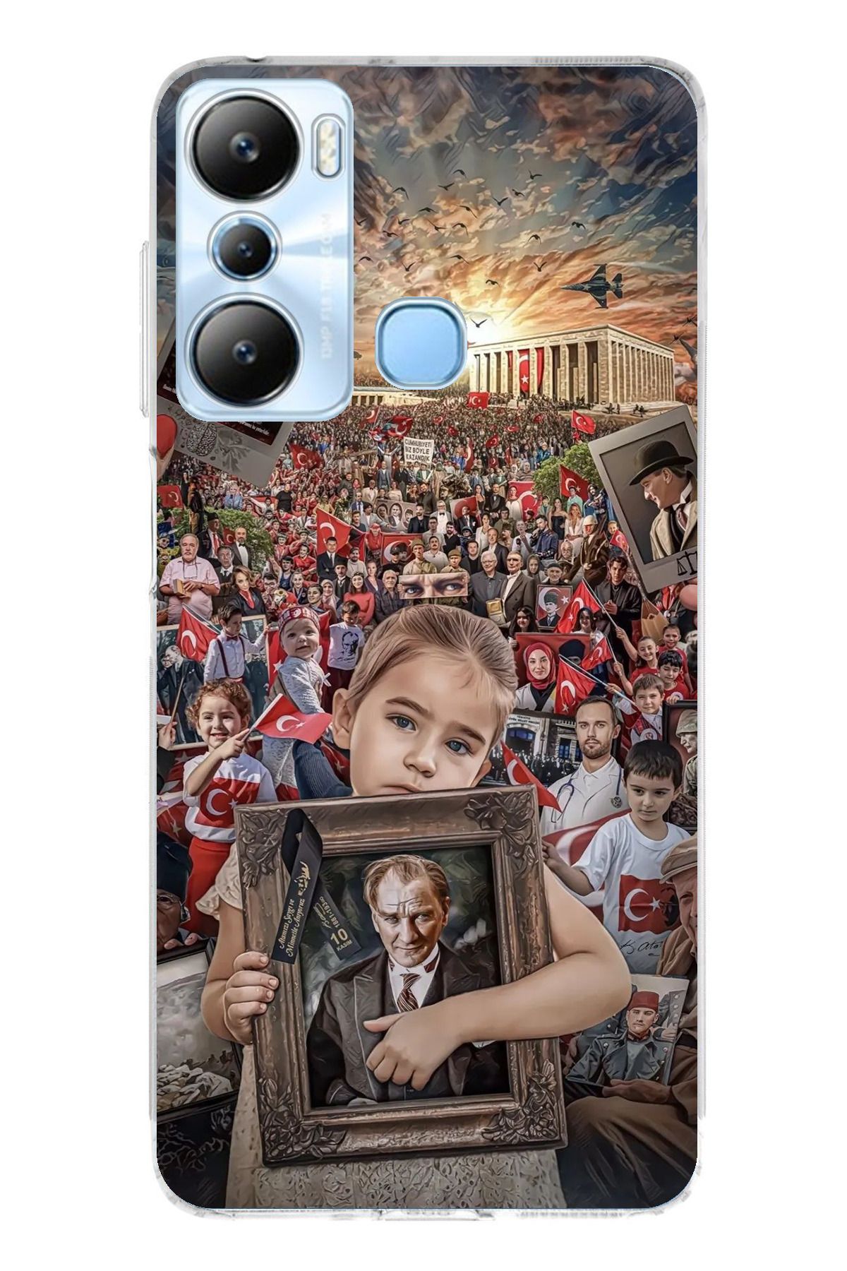 TechTree İnfinix Hot 20i Uyumlu Atatürk Anıtkabir Şeffaf Silikon Kılıf
