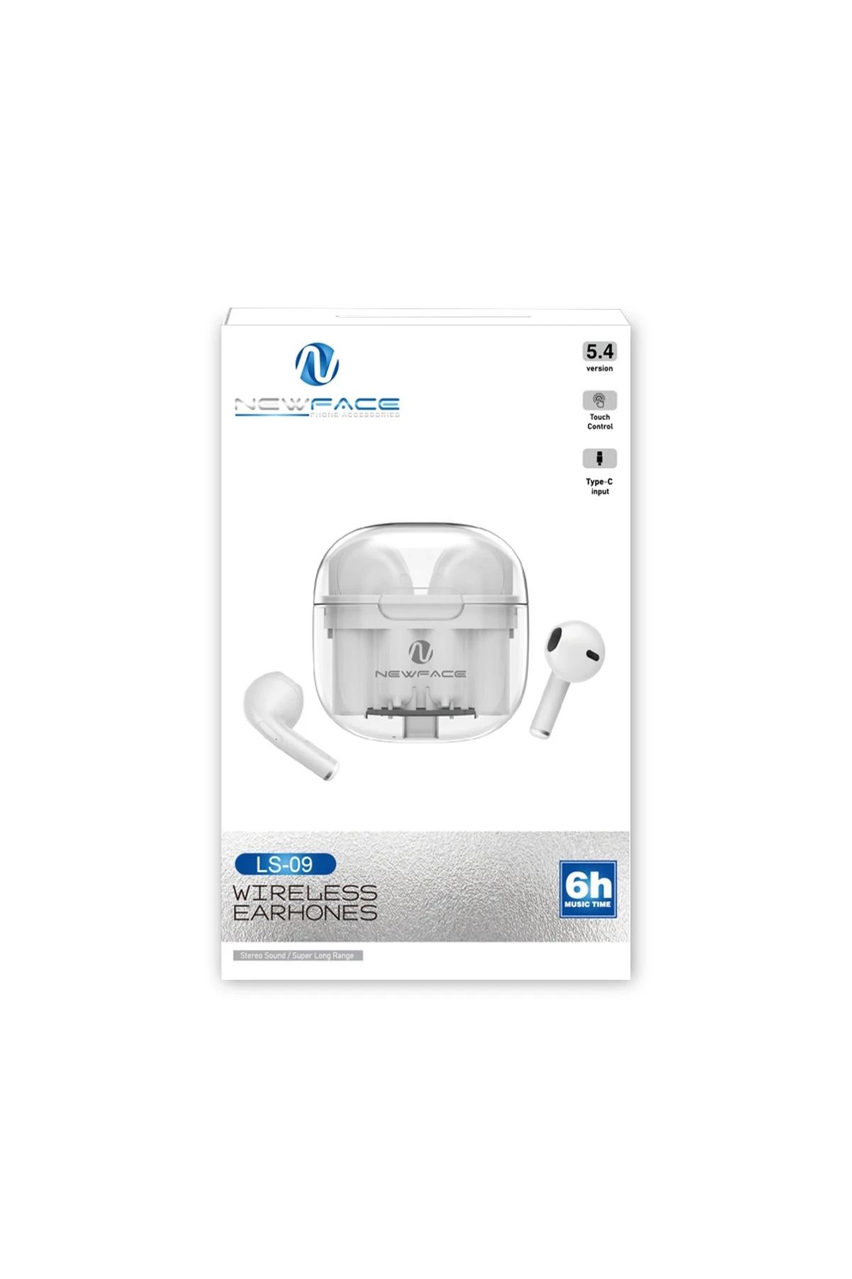 NewFace LS-09 Bluetooth 5.3 TWS Kablosuz Kulaklık - Krem WLZOR