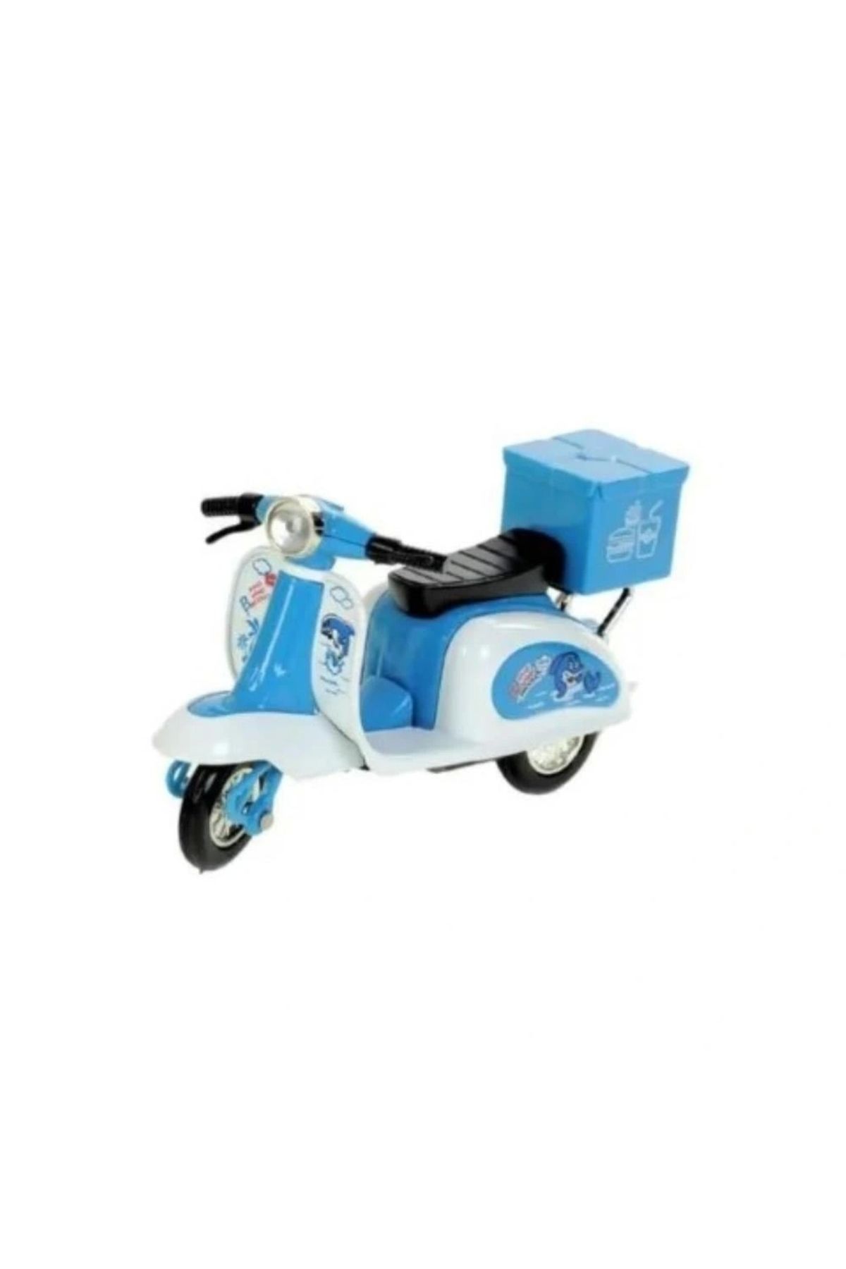 Tolzan Çek Bırak Metal Vespa Motor Cm - FY361A-D - Mavi