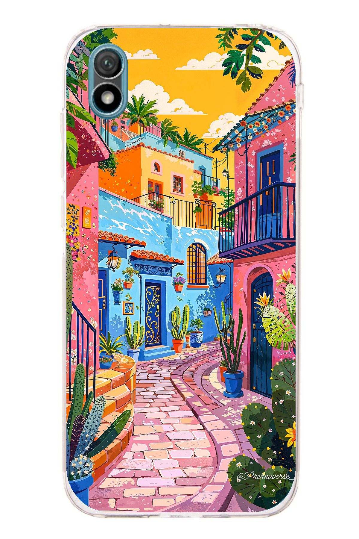 TechTree Huawei Y5 2019 - Honor 8S Uyumlu Renkli Sanat Sokak Silikon Kılıf