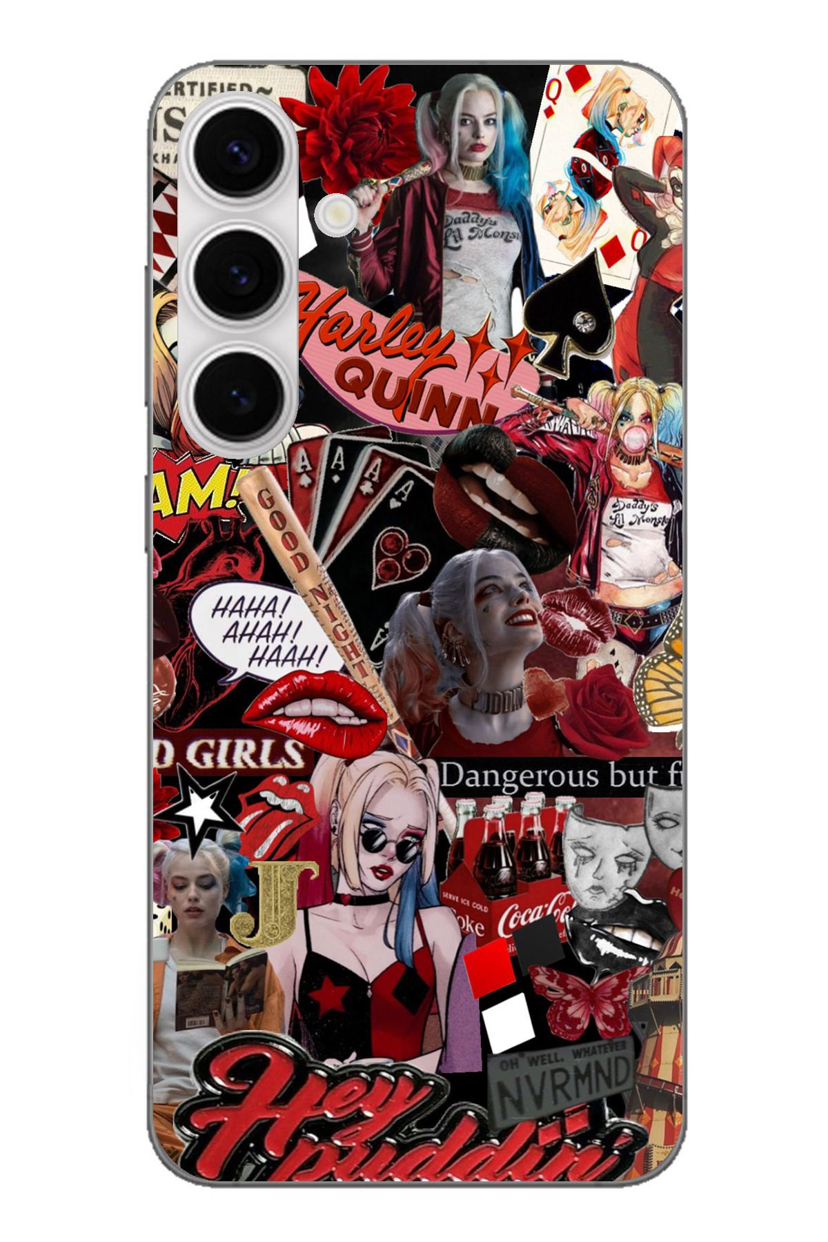 TechTree Galaxy S24 FE Uyumlu Harley Quinn Şeffaf Silikon Kılıf
