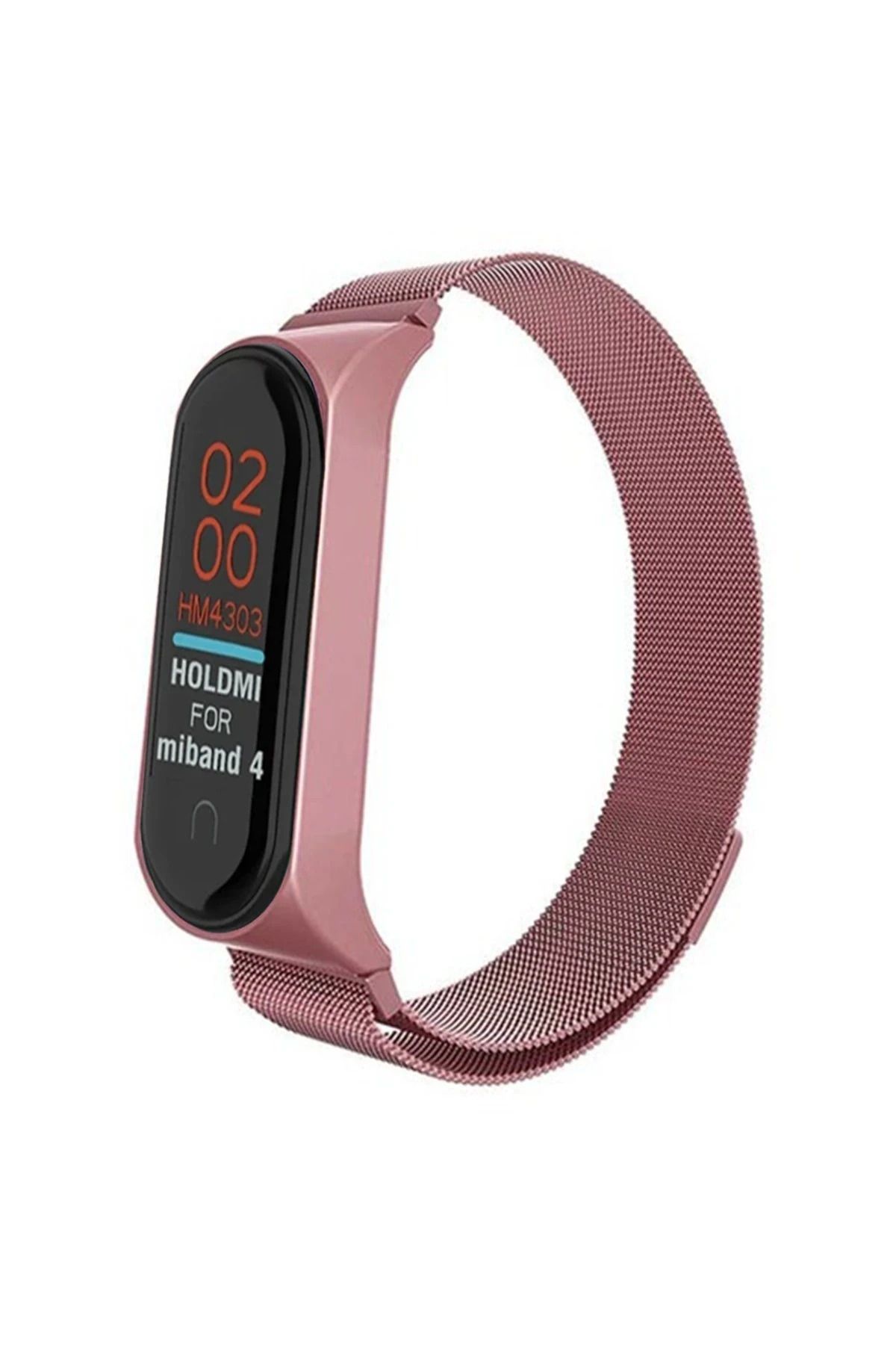 NewFace Xiaomi Mi Band 4 Metal Mıknatıslı Kordon - Rose MRAYD
