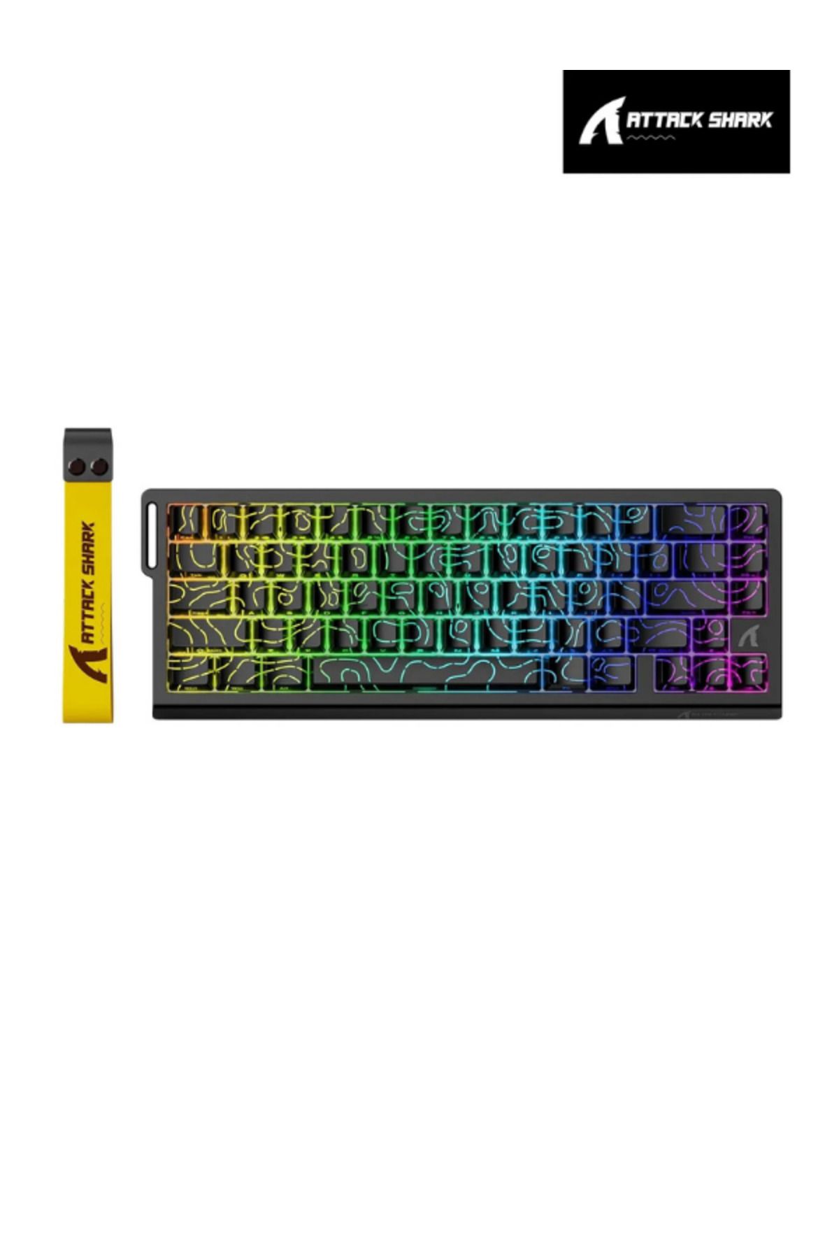Hietech Attack Shark X68HE Rapid Trigger 0.125ms Manyatik Switch RGB App Uygulamalı Gaming Oyuncu Klavye