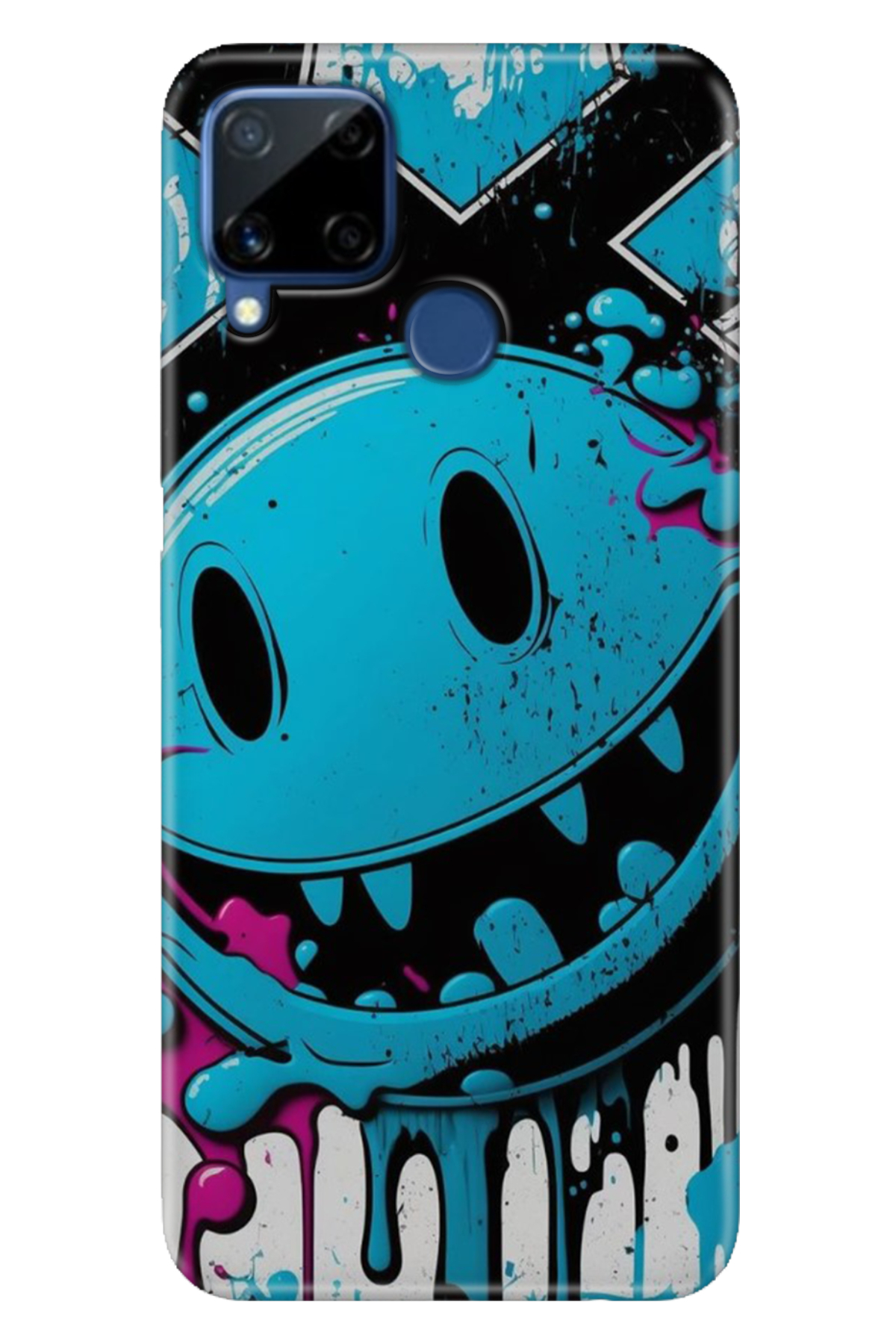 Realme C15 Sheath Patterned Silicone Color TPU UV Vintage Wall