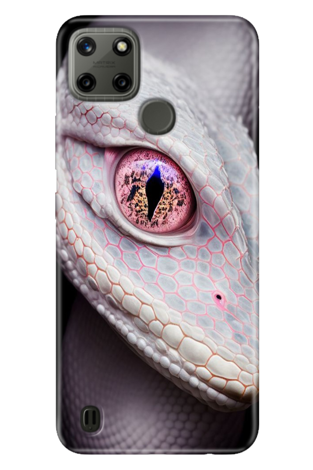 Realme C21Y - Realme C25Y Sheath Colorful TPU UV Printed Patterned Silicone Female Cobra