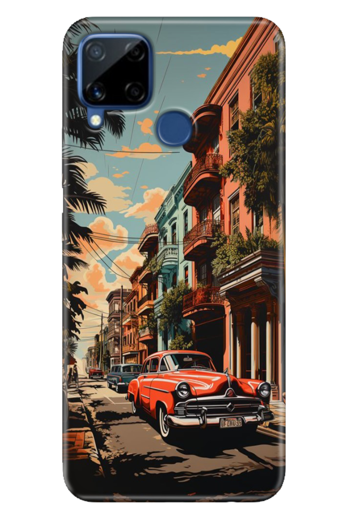 Realme C15 Sheath Patterned Silicone Color TPU UV Cuba