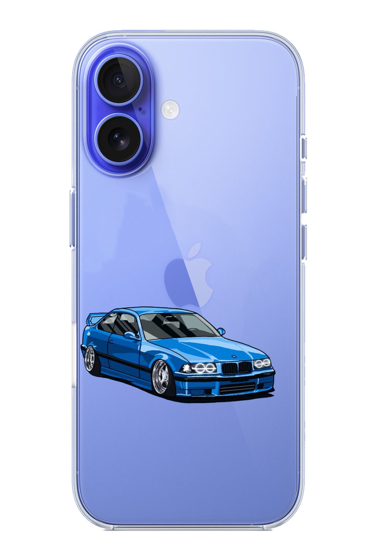 TechTree iPhone 16 Uyumlu E36 M3 Tasarımlı Şeffaf Silikon Kılıf
