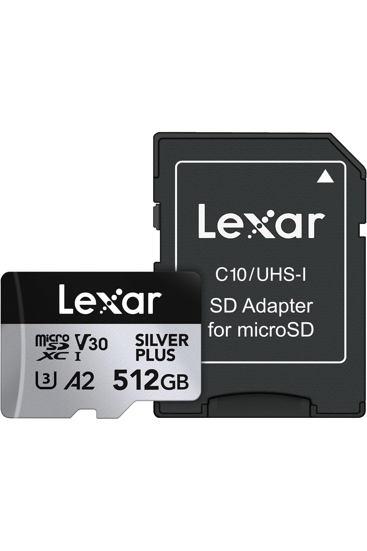 STOREMAX buystoremx 512 GB Profesyonel Silver Plus microSDXC Hafıza Kartı w/SD Adaptör, UHS-I, C10, U3, V3