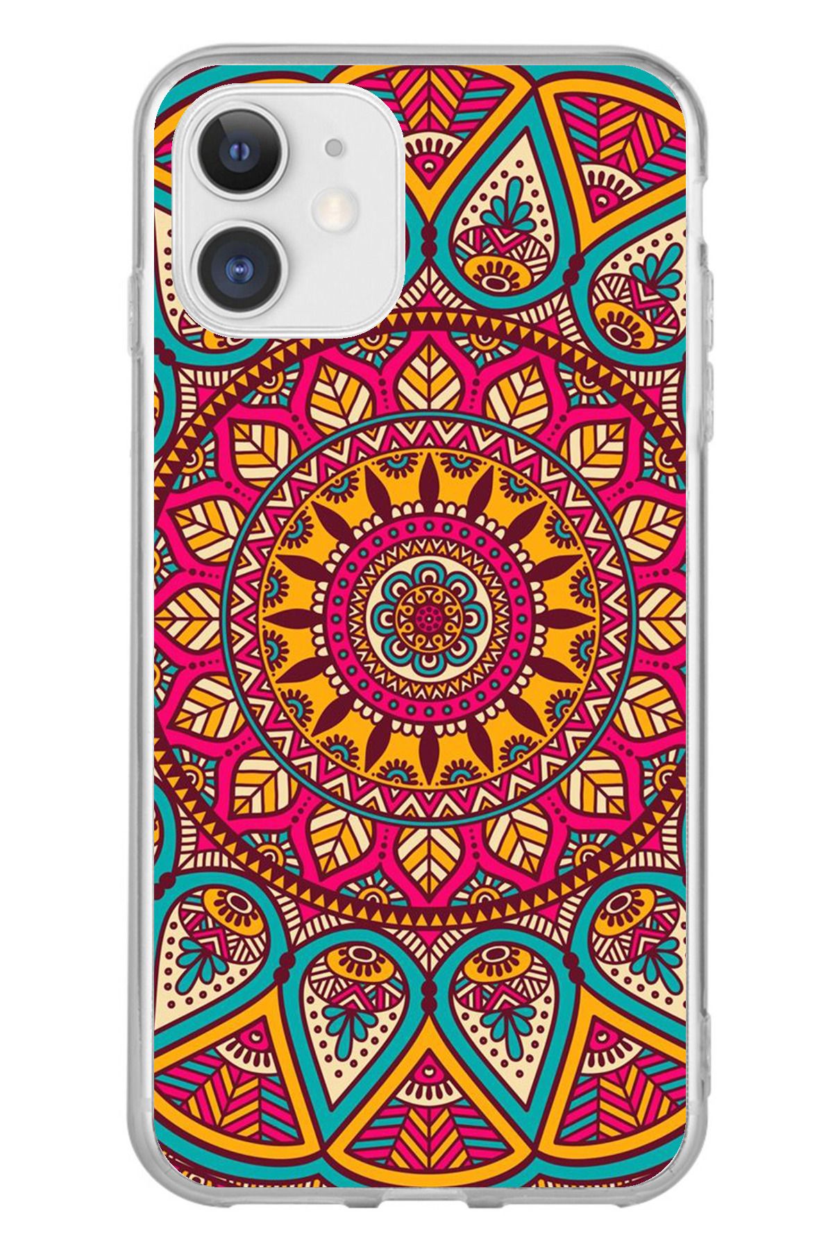 TechTree iPhone 11 Uyumlu Mandala Şeffaf Silikon Kılıf