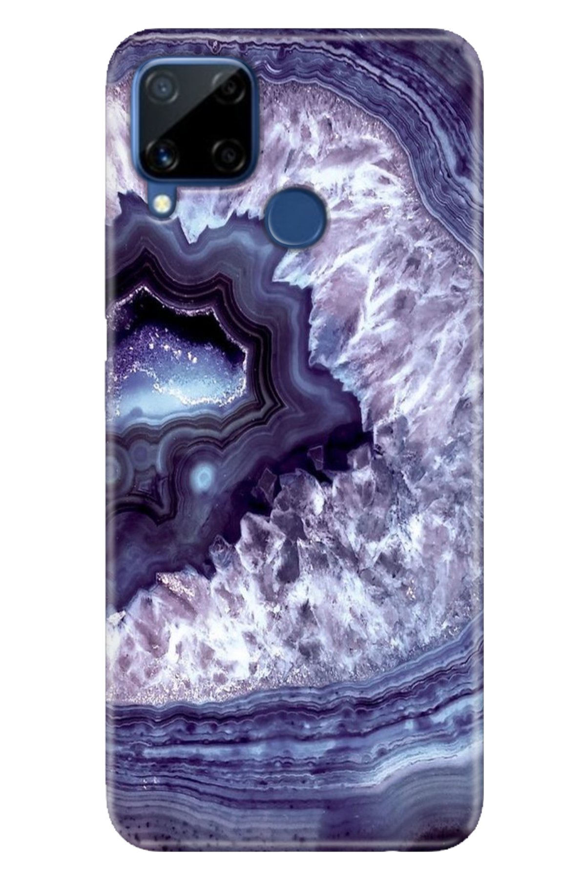 Realme C15 Sheath Patterned Silicone Color TPU UV Diamond
