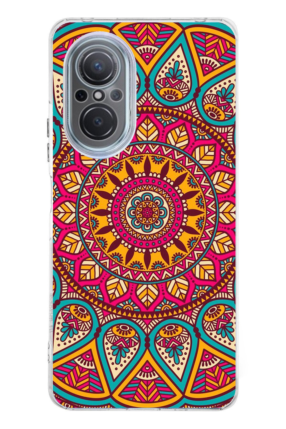 TechTree Huawei Nova 9 Se Uyumlu Mandala Şeffaf Silikon Kılıf
