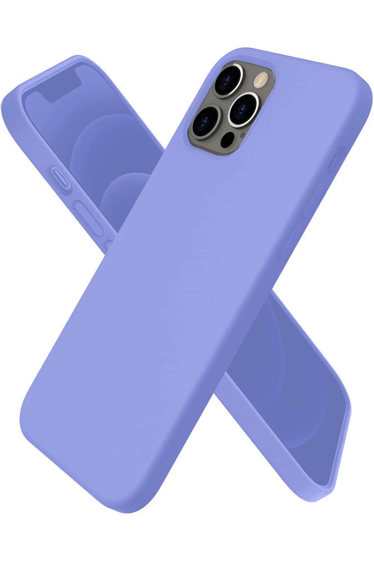 NewFace iPhone 12 Pro Kılıf First Silikon - Mor SVLRS