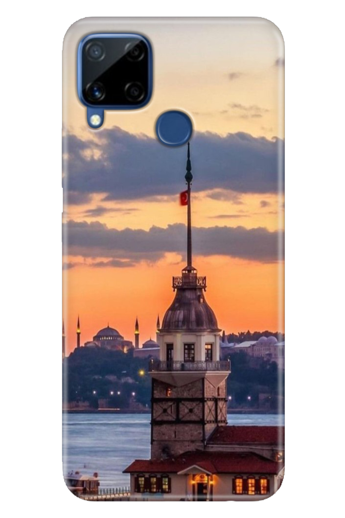 Realme C15 Sheath Patterned Silicone Color TPU UV Maiden's Tower