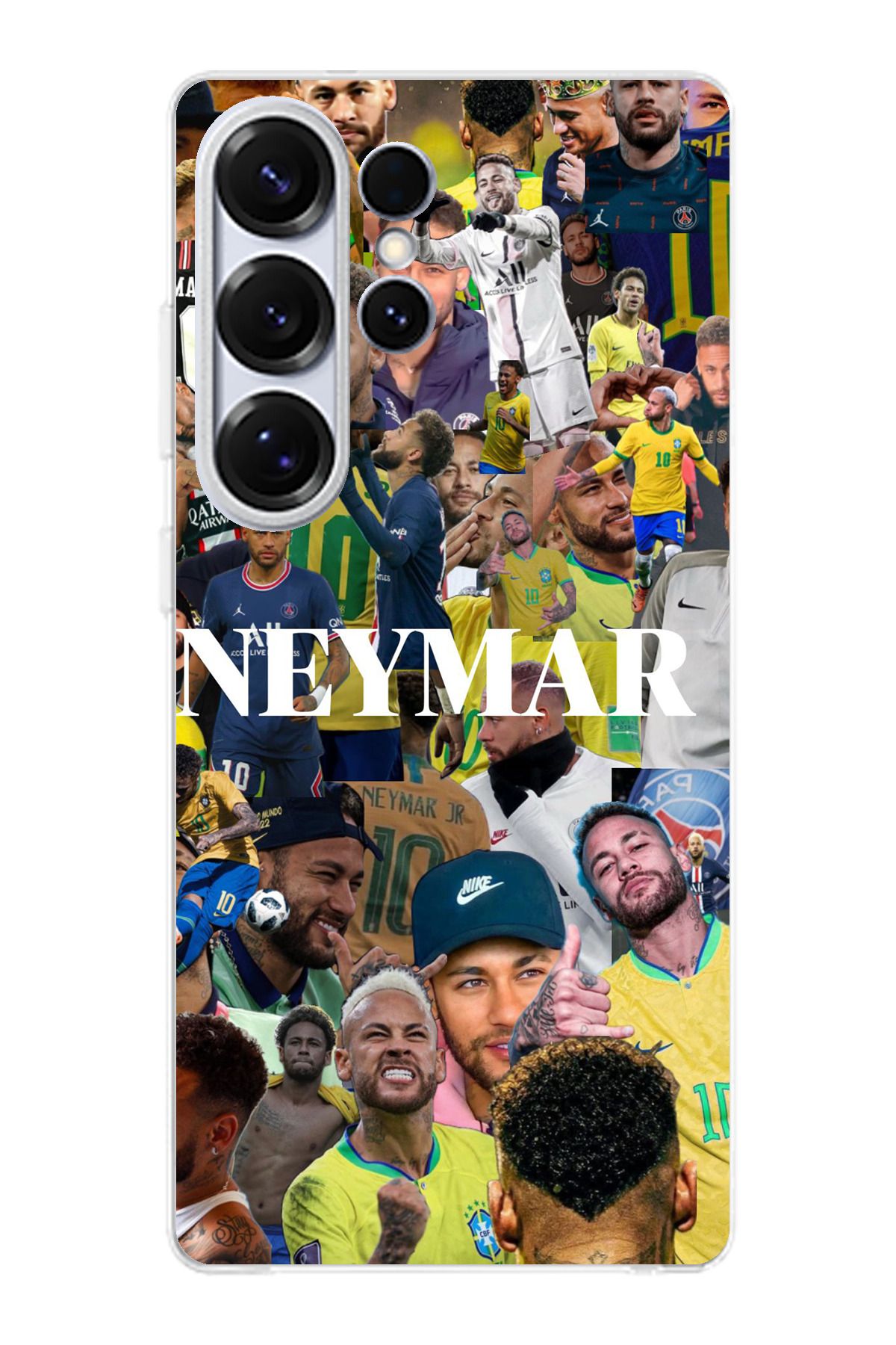 TechTree Samsung Galaxy S25 ULTRA Uyumlu Neymar Brezilya Şeffaf Silikon Kılıf