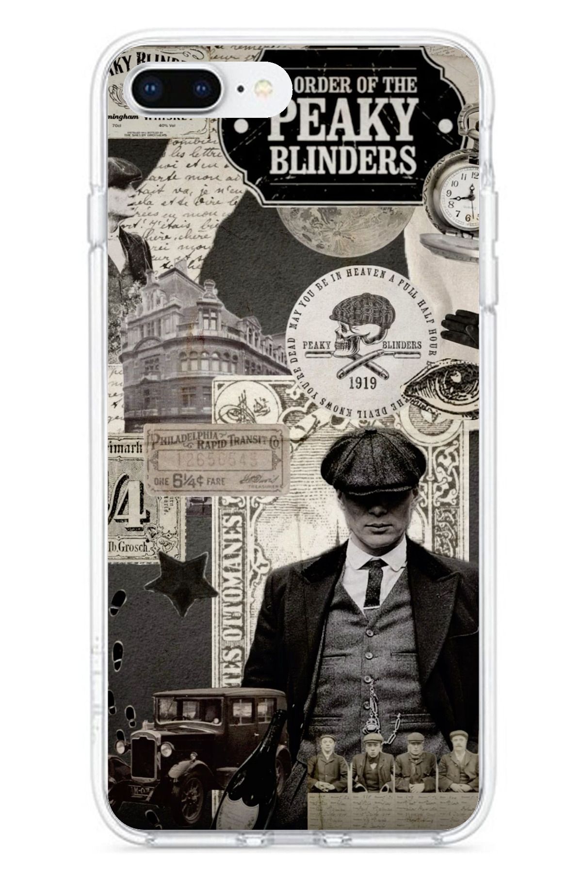 TechTree iPhone 7 PLUS / 8 PLUS Uyumlu Peaky Blinders Şeffaf Silikon Kılıf
