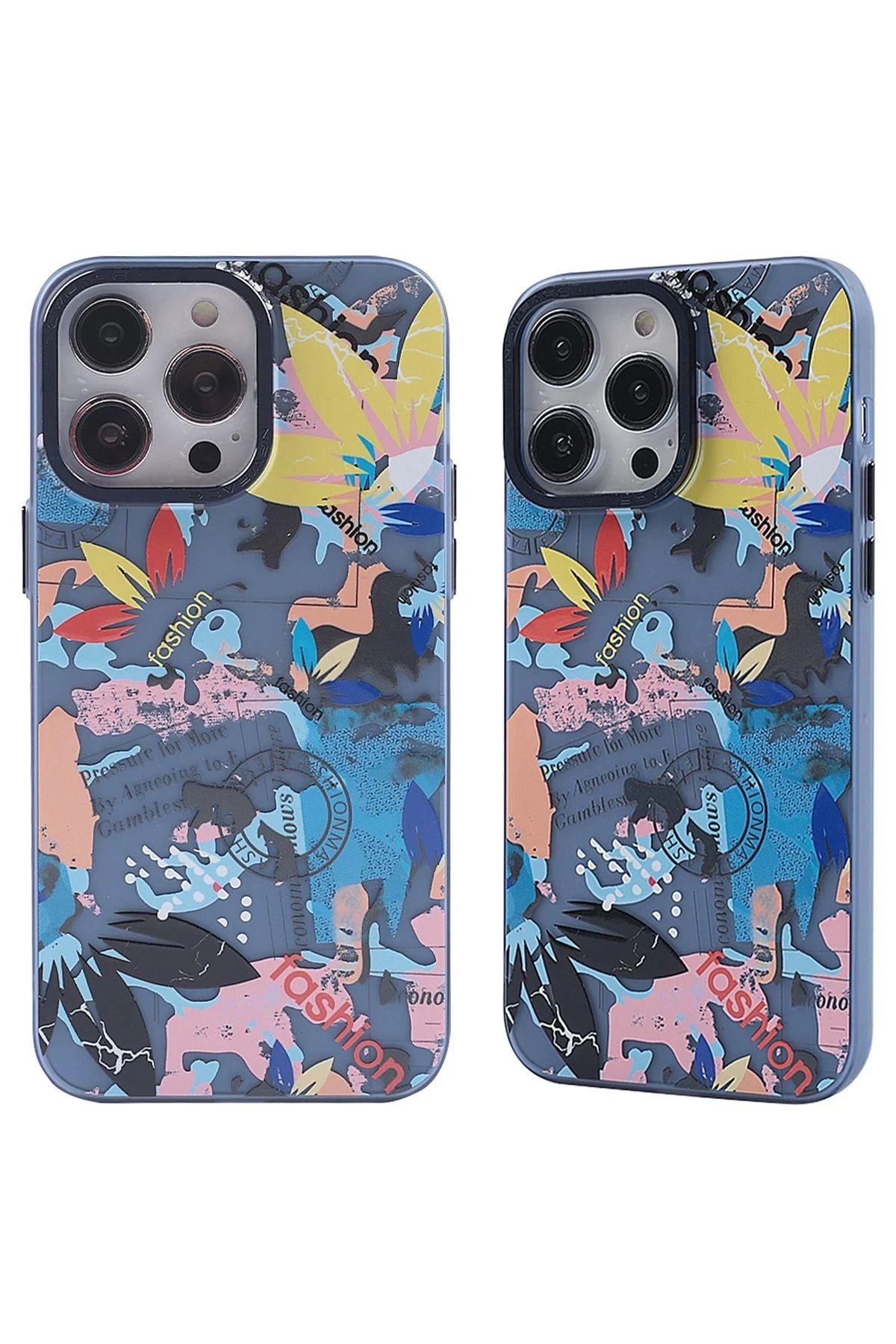 NewFace iPhone 14 Pro Max Kılıf Prada Desenli Kapak - Prada Pembe - 1 ALMLA
